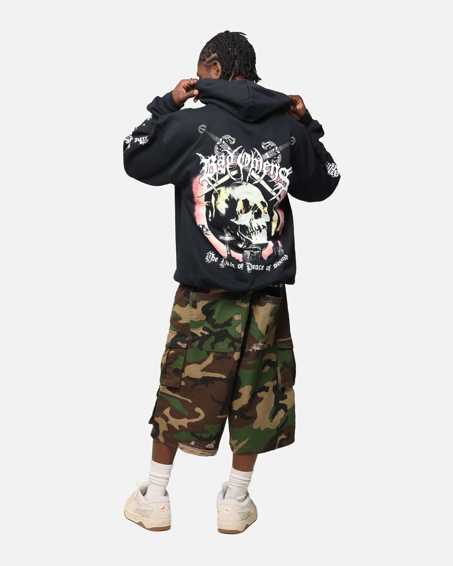 Bad Omens Skull Grave Hoodie Black - Image 3