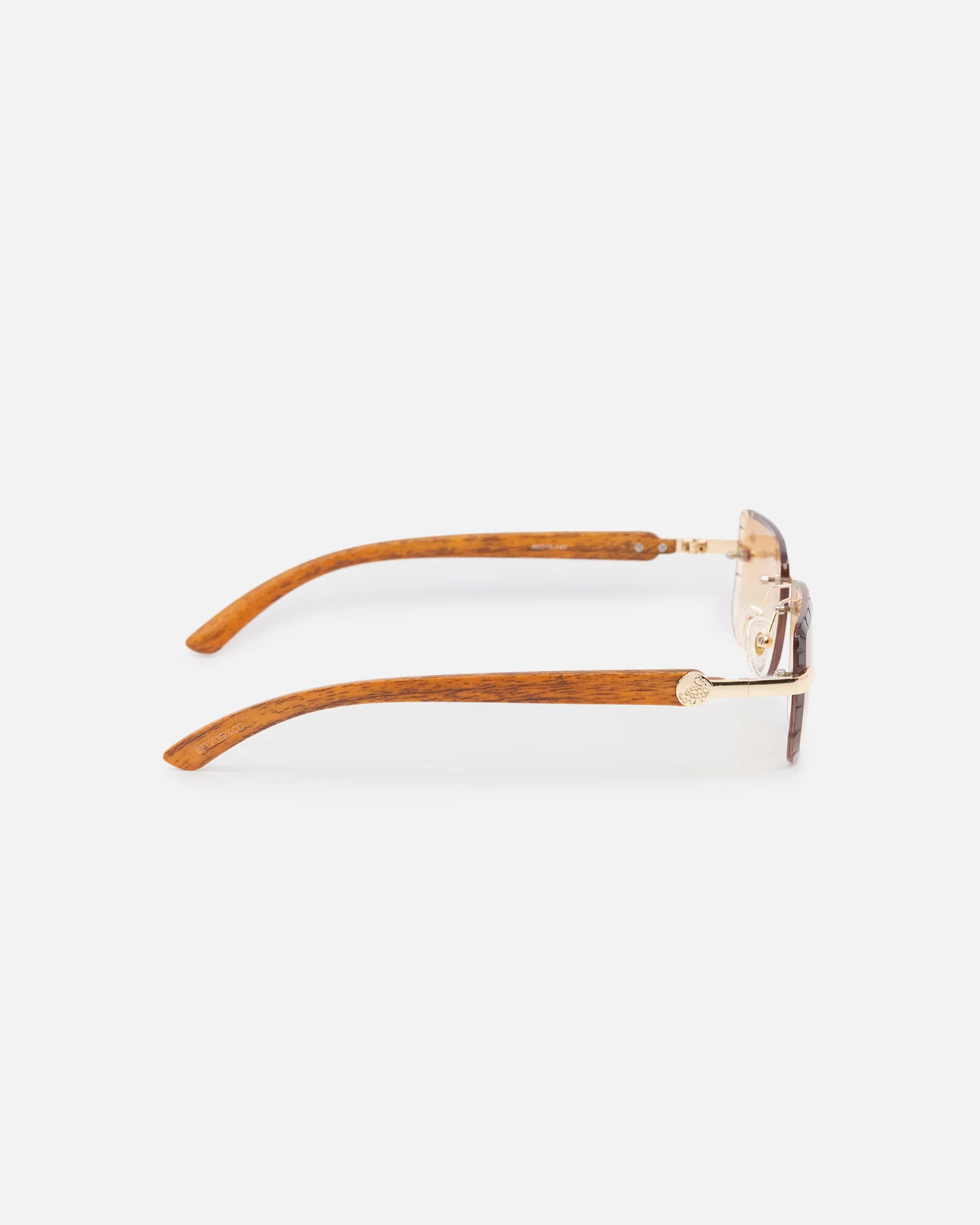 Belvoir & Co Diamond Cut Hampton Sunglasses Wood/Tea - Image 4