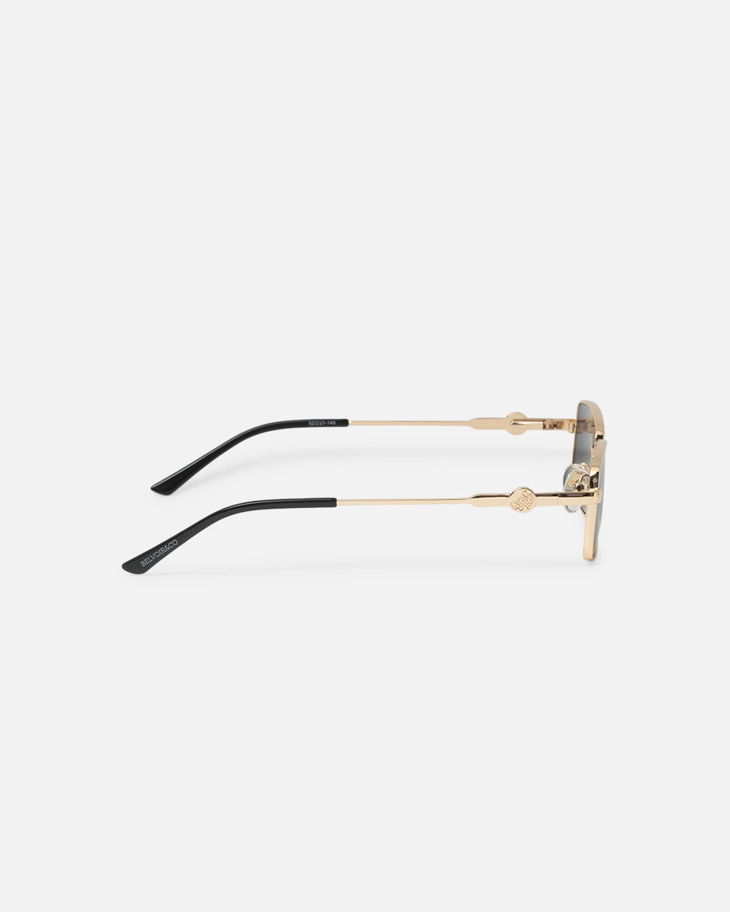 Belvoir & Co Hudson Sunglasses Black/Gold - Image 3