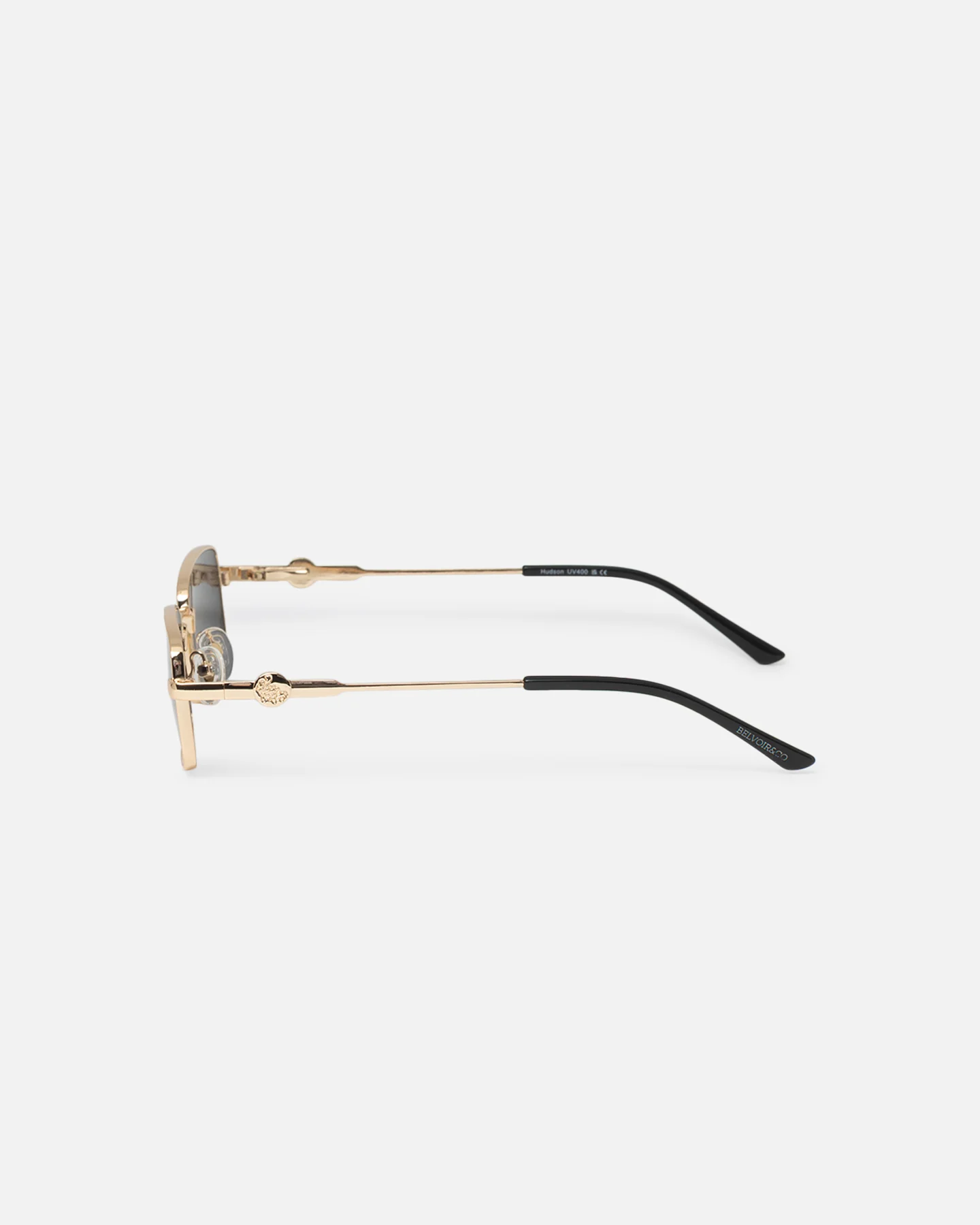 Belvoir & Co Hudson Sunglasses Black/Gold - Image 4
