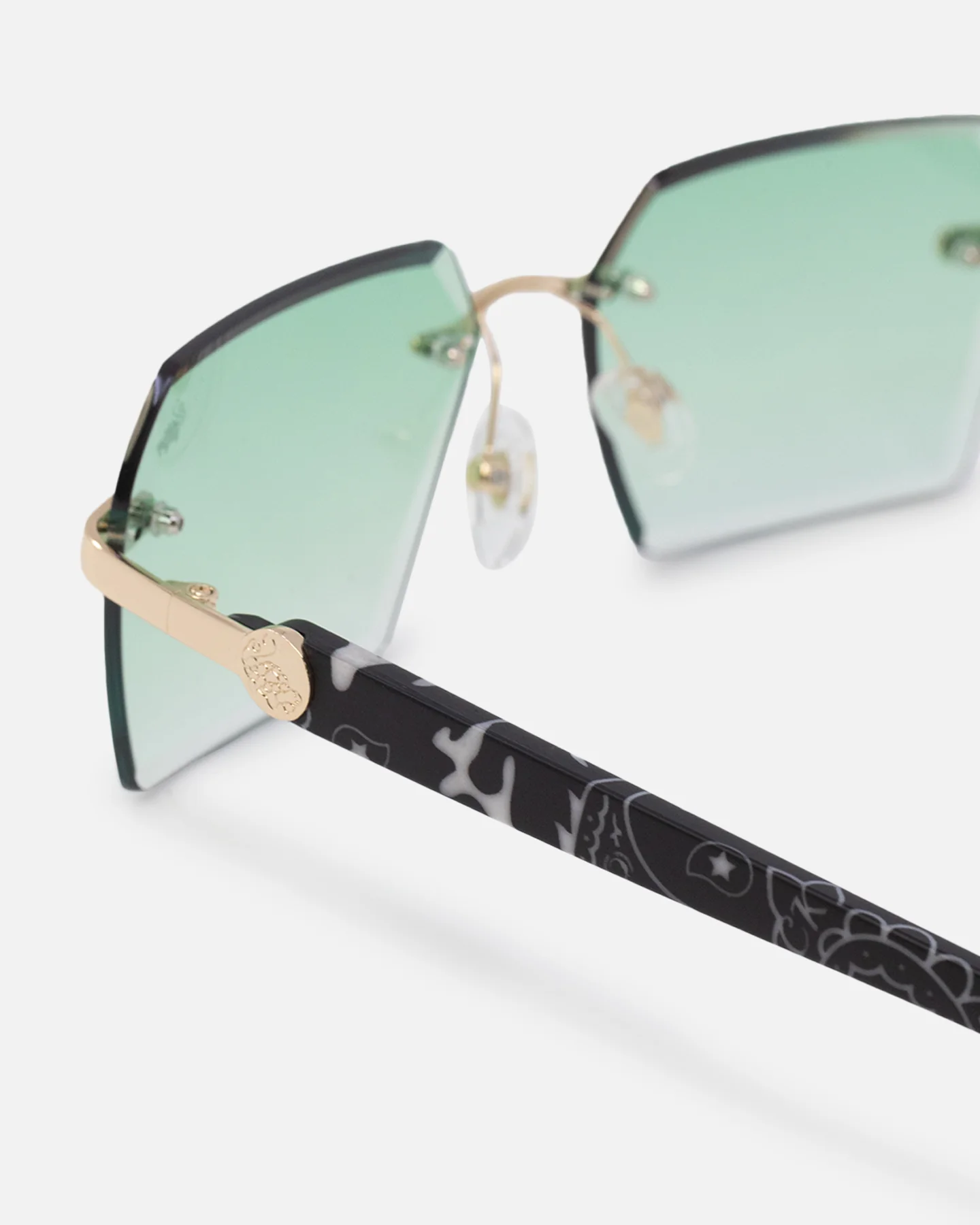 Belvoir & Co X Culture Kings Kennedy Sunglasses Green/Gold/Black - Image 7