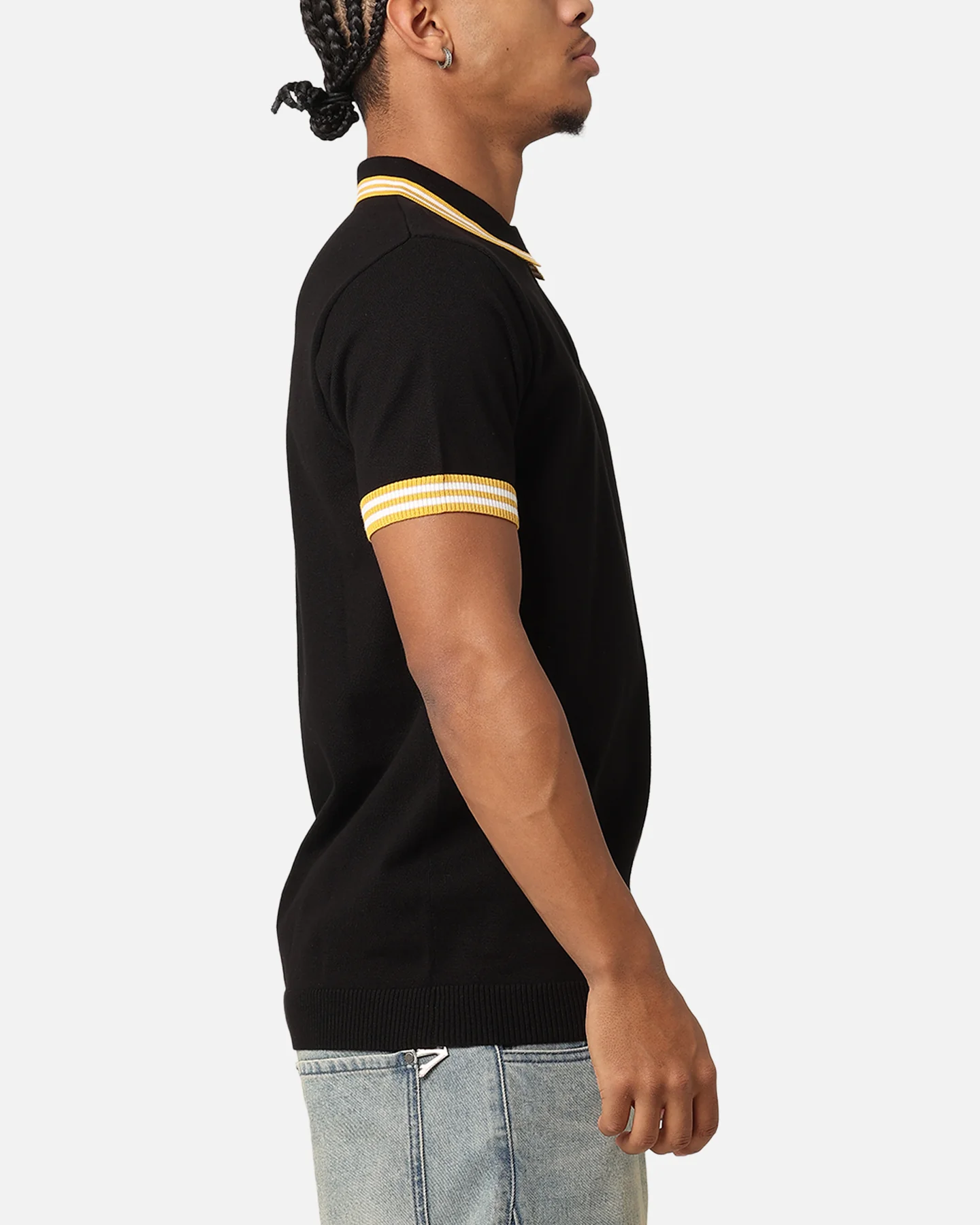 Bird Of Condor Birdies And Beats Quater Zip Polo T-Shirt Black - Image 4