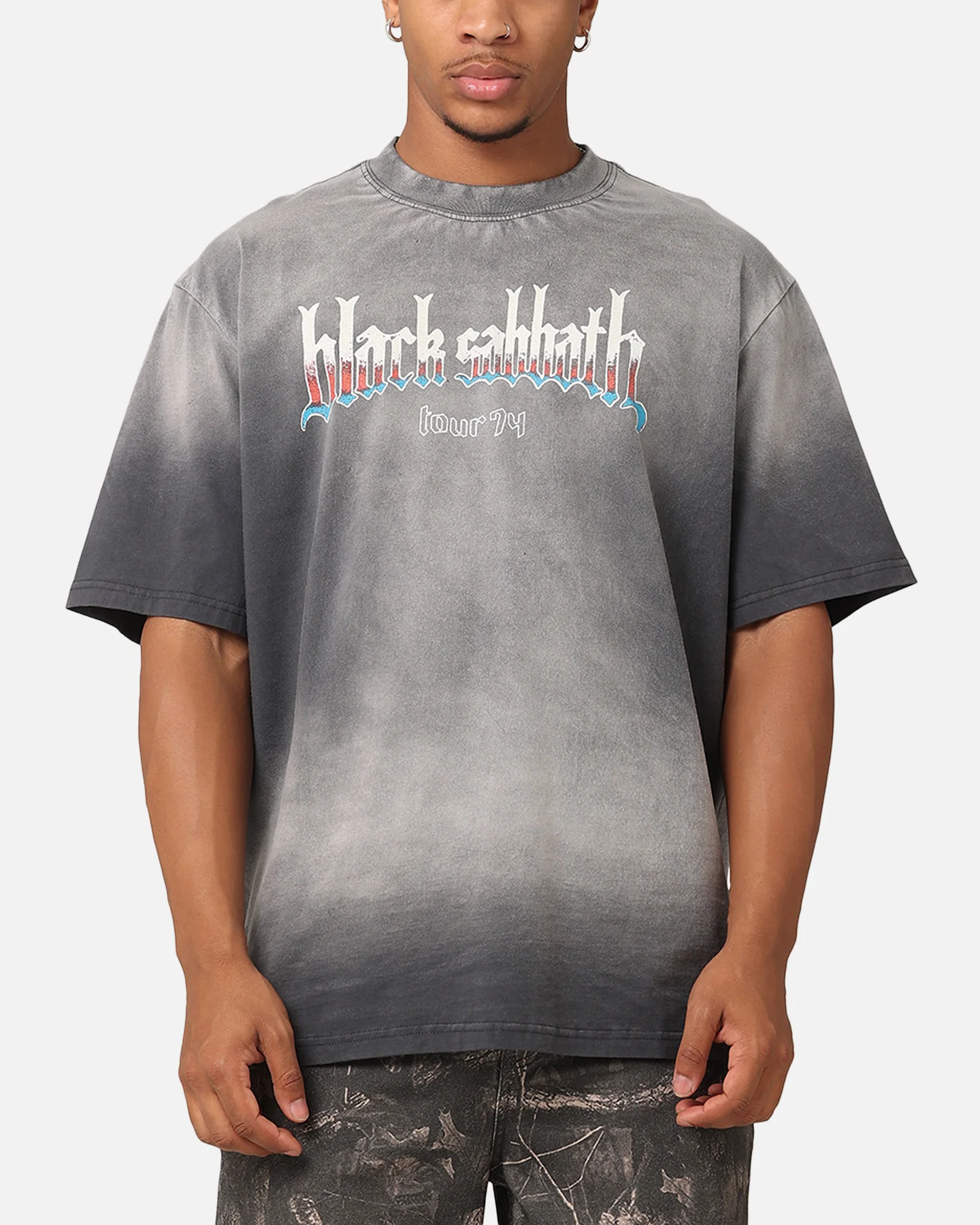 Black Sabbath Tour '74 Sunfade T-Shirt Black Wash - Image 2