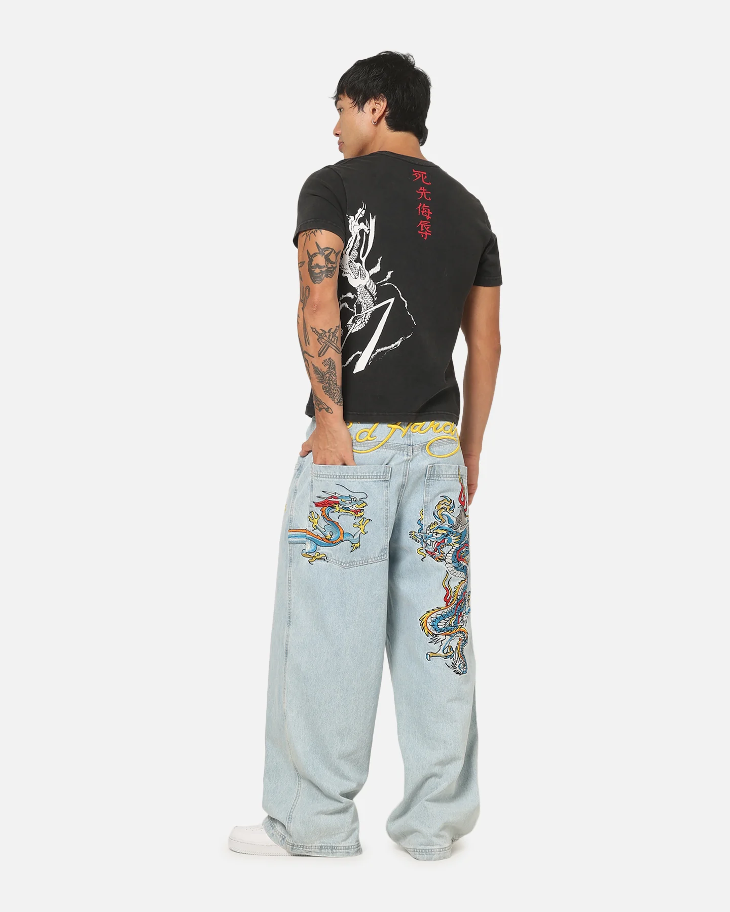 Ed Hardy Blaze T-Shirt Black - Image 4