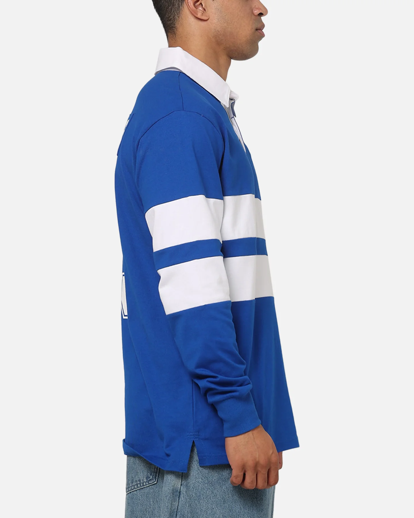 Bleacher Athletic Canterbury-Bankstown Bulldogs NRL Legacy Rugby Polo Shirt Blue - Image 5