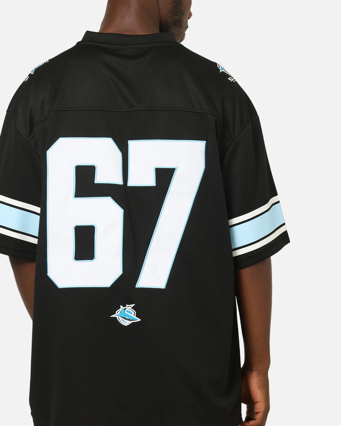 Bleacher Athletic Cronulla-Sutherland Sharks NRL Gridiron Mesh Jersey Official Team Color - Image 8