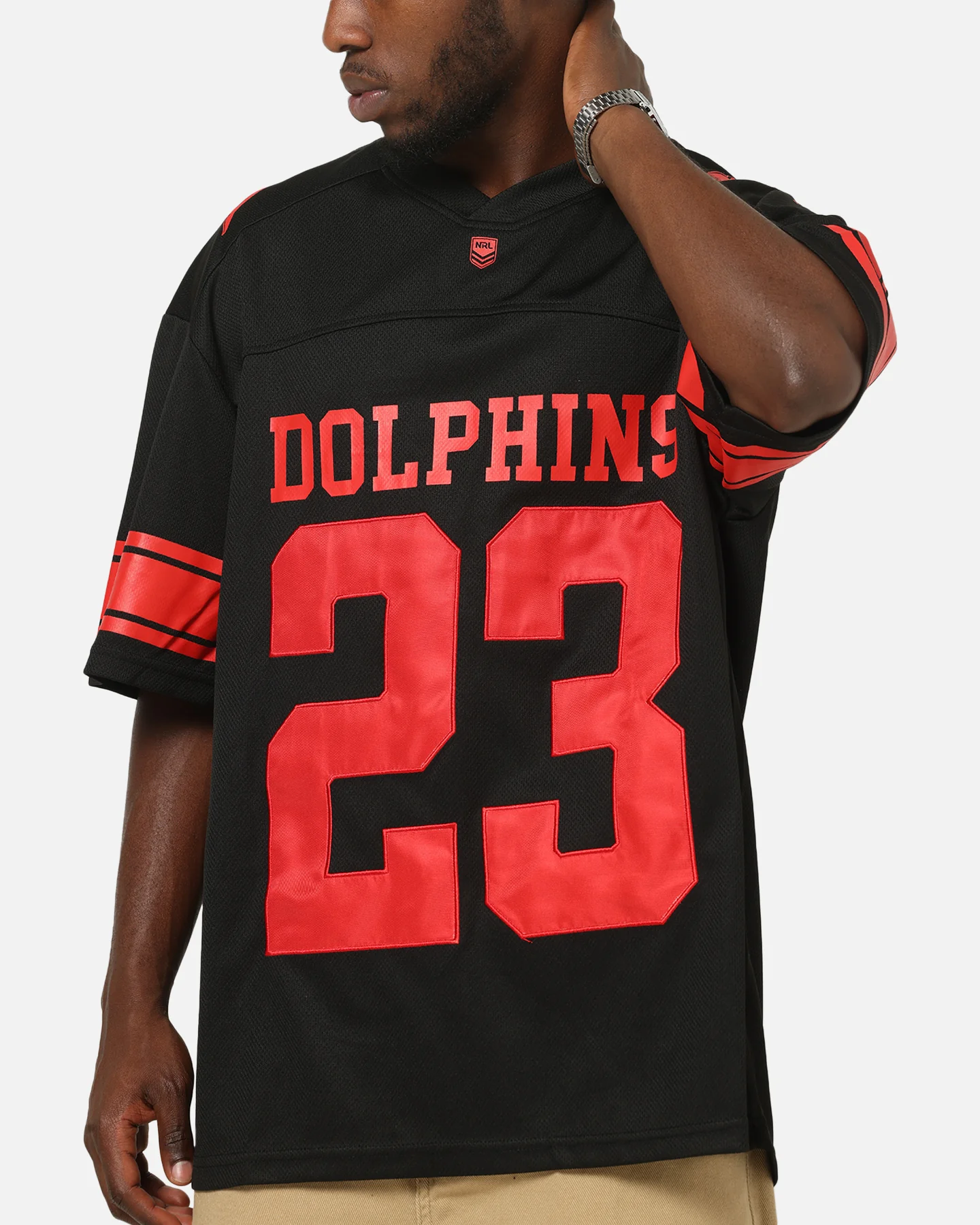 Bleacher Athletic Dolphins NRL Gridiron Mesh Jersey Official Team Color - Image 7