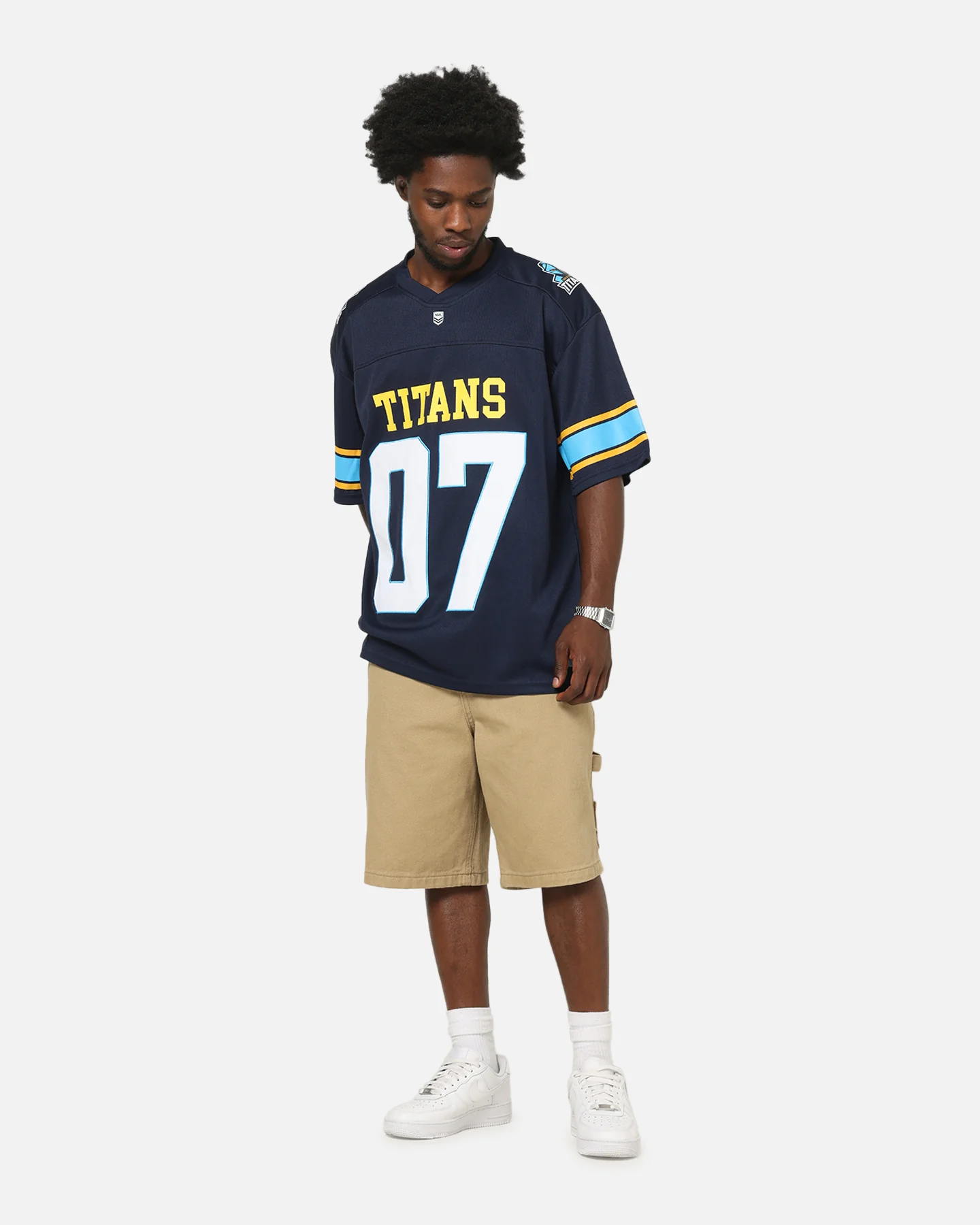 Bleacher Athletic Gold Coast Titans NRL Gridiron Mesh Jersey Official Team Color - Image 3