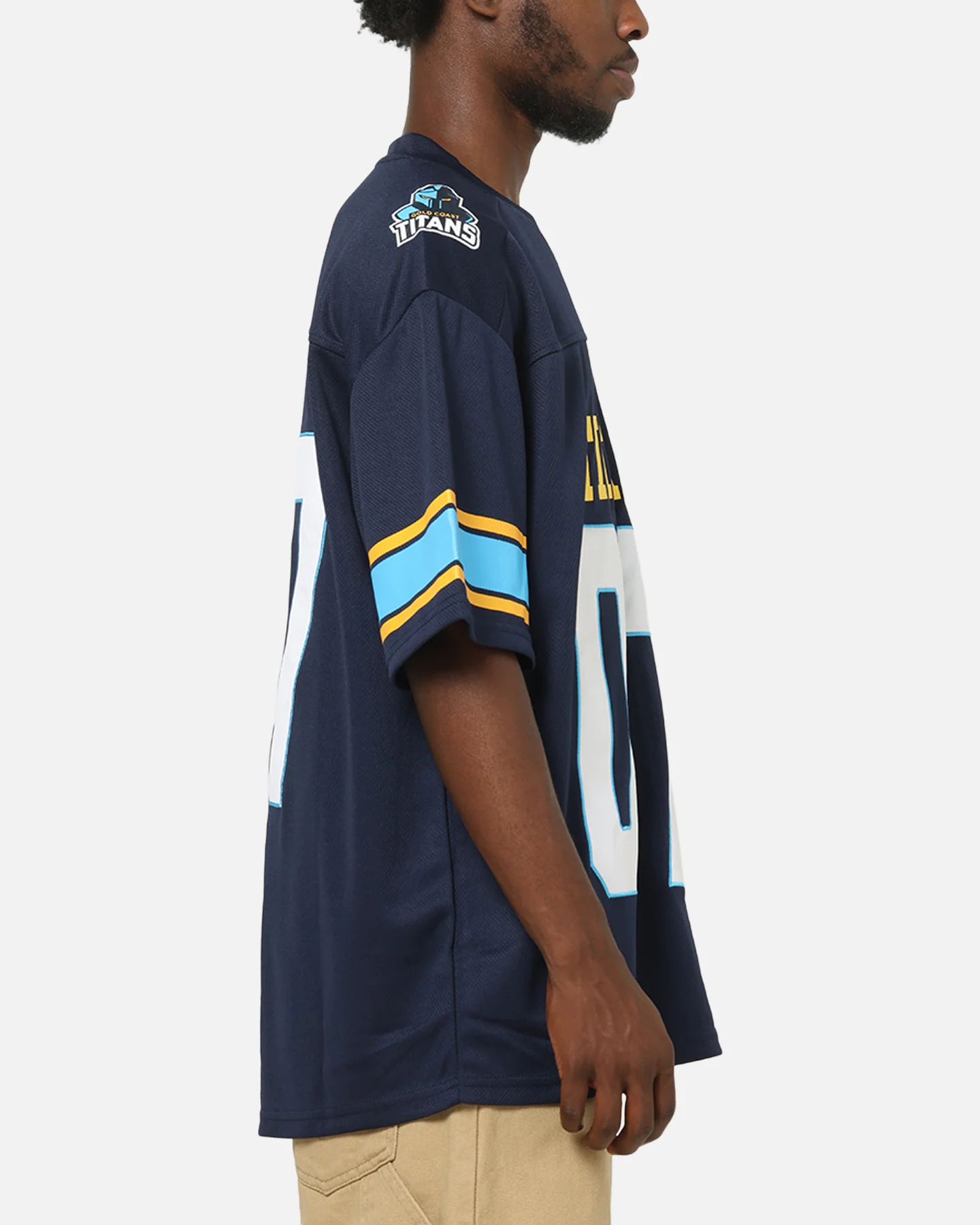 Bleacher Athletic Gold Coast Titans NRL Gridiron Mesh Jersey Official Team Color - Image 5