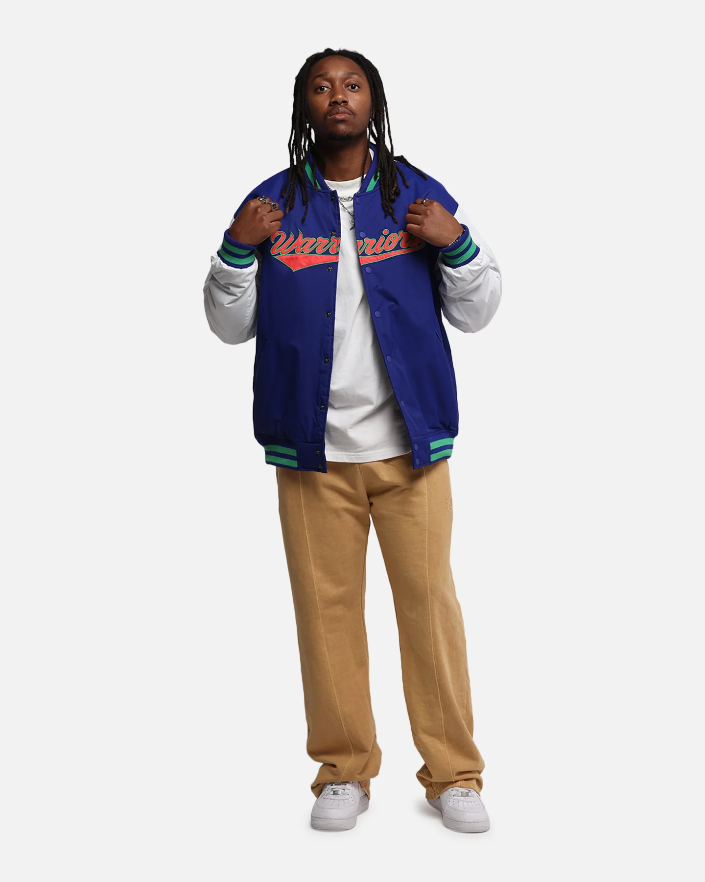 Bleacher Athletic New Zealand Warriors NRL 1908 Baseball Varsity Jacket Official Team Colour - Image 2