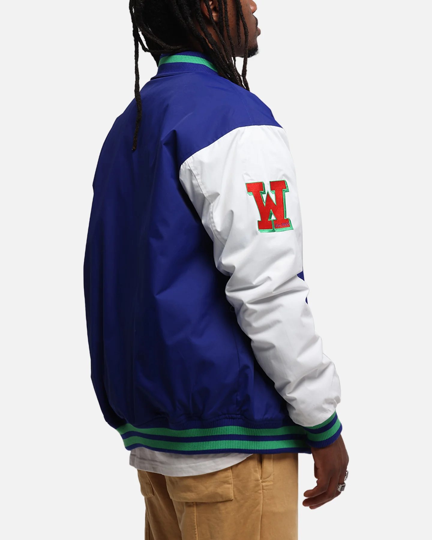 Bleacher Athletic New Zealand Warriors NRL 1908 Baseball Varsity Jacket Official Team Colour - Image 4