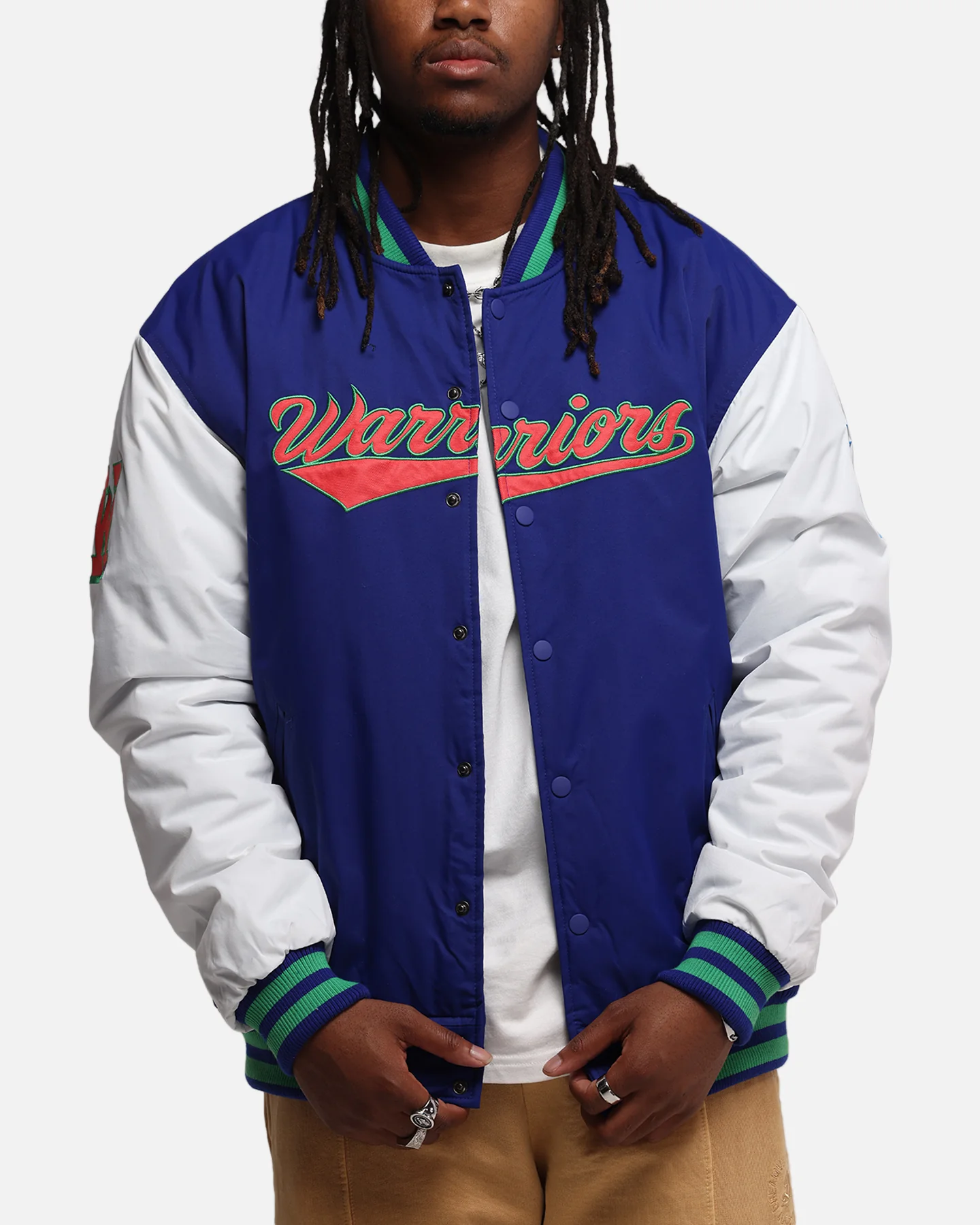 Bleacher Athletic New Zealand Warriors NRL 1908 Baseball Varsity Jacket Official Team Colour - Image 6