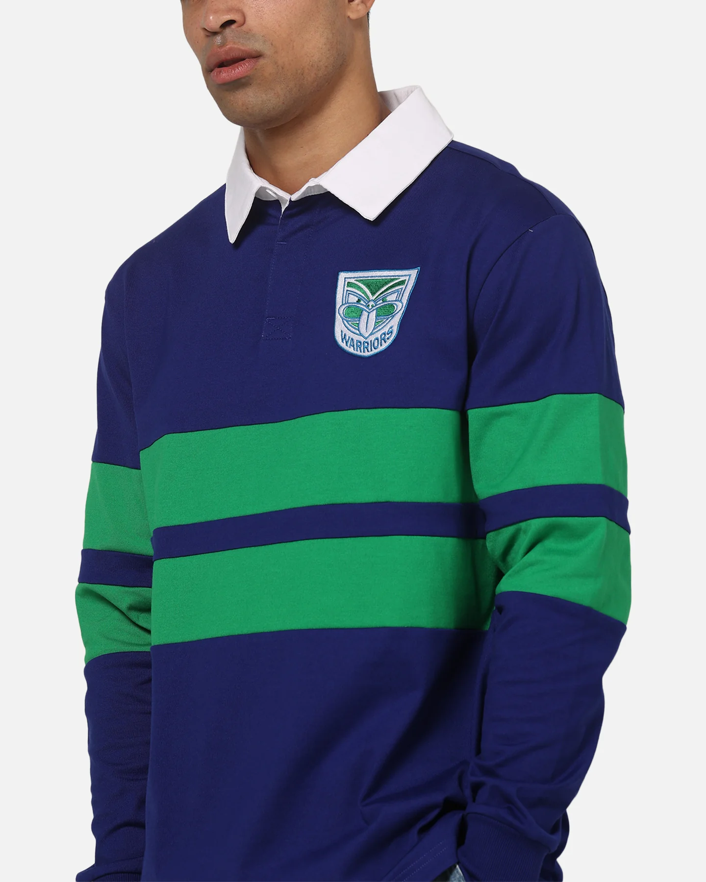 Bleacher Athletic New Zealand Warriors NRL Legacy Rugby Polo Shirt Blue - Image 7