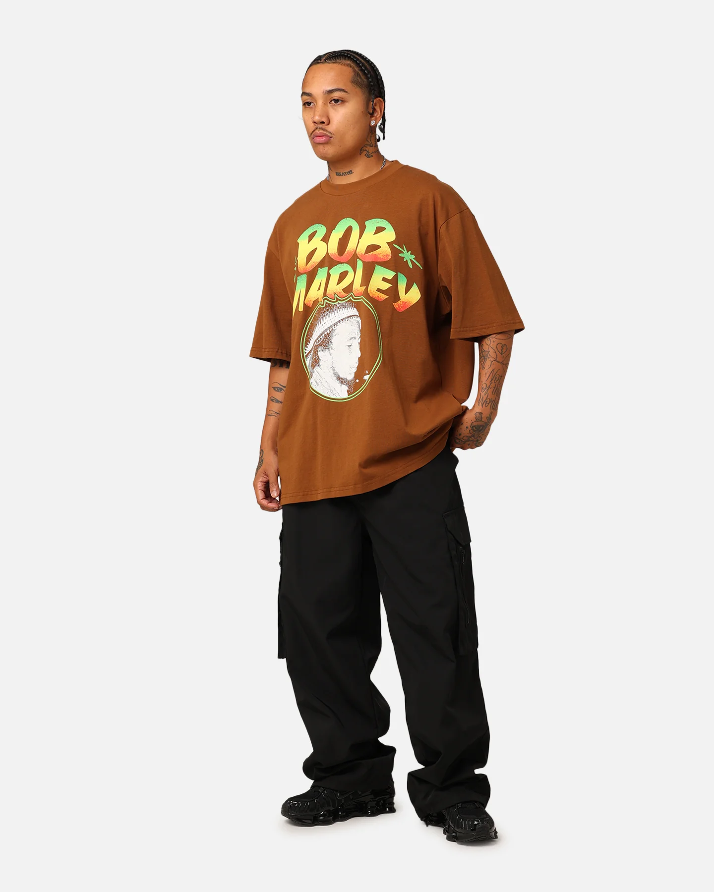 Bob Marley Bob Who You Are Exodus T-Shirt Chocolate - Image 2