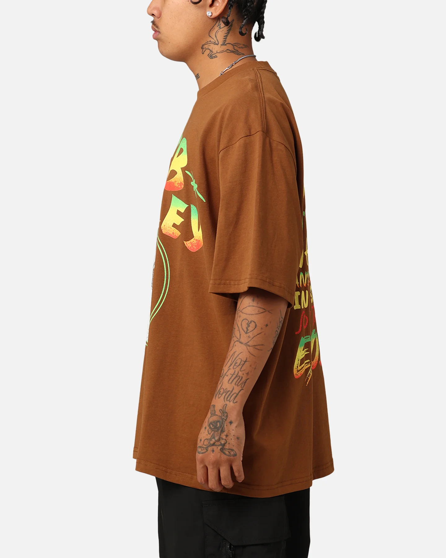 Bob Marley Bob Who You Are Exodus T-Shirt Chocolate - Image 5