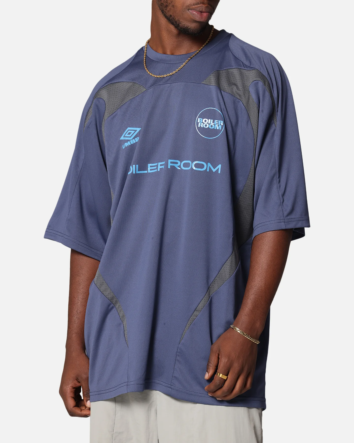 Boiler Room X Umbro Football Jersey T-Shirt Blue - Image 5