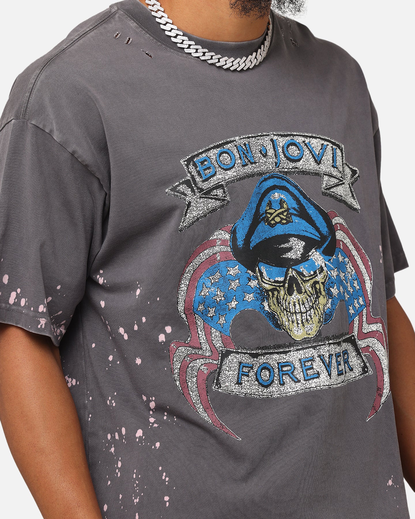 Bon Jovi Forever T-Shirt Washed Black - Image 6