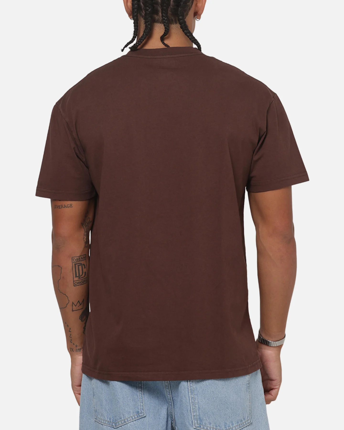 Carre Box Check T-Shirt Brown - Image 3