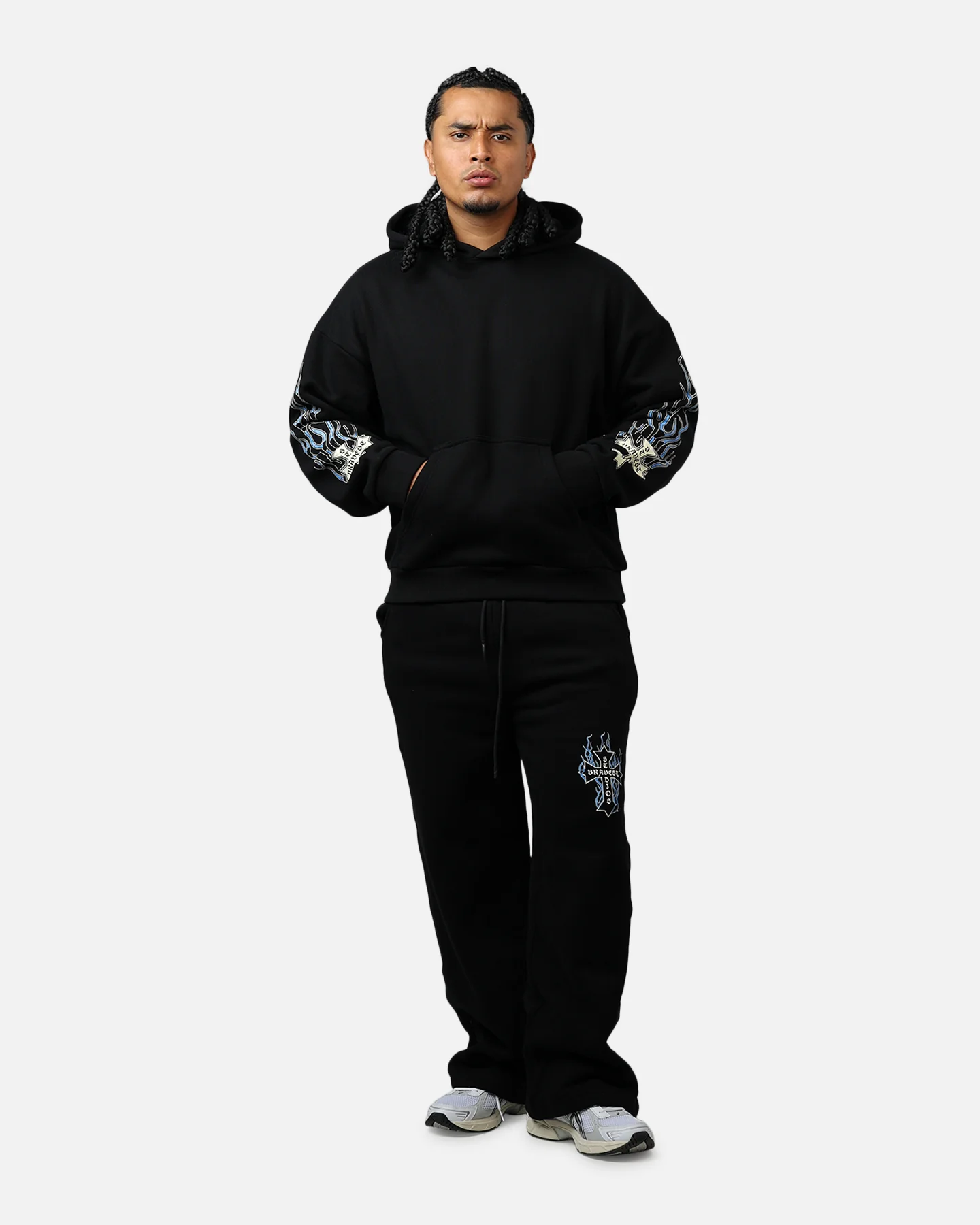 Bravest Eternal Hoodie Black/Blue - Image 3