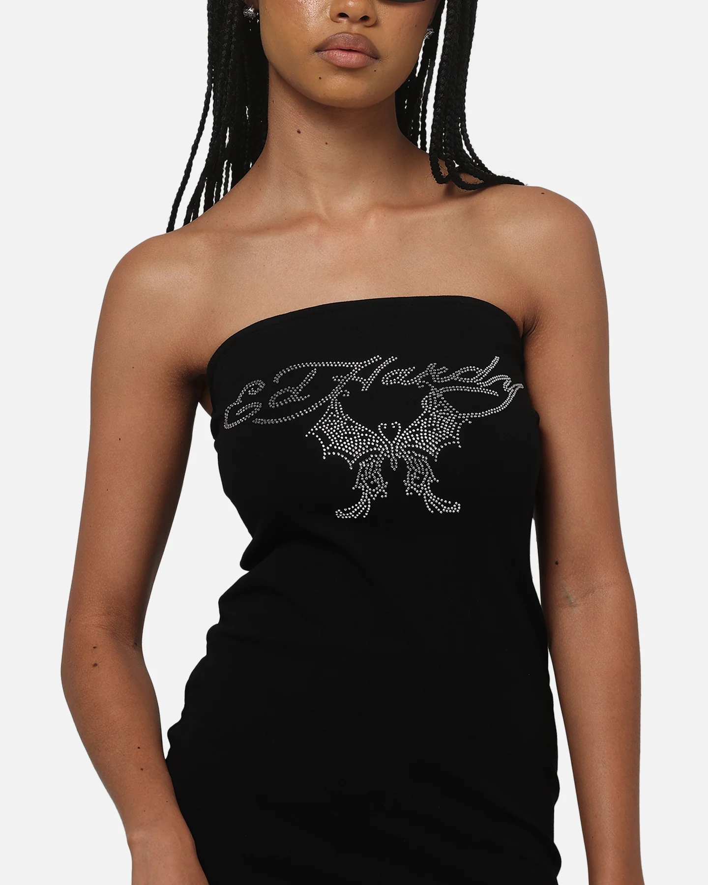 Ed Hardy Women's Butterfly Strapless Dress Black - Image 7