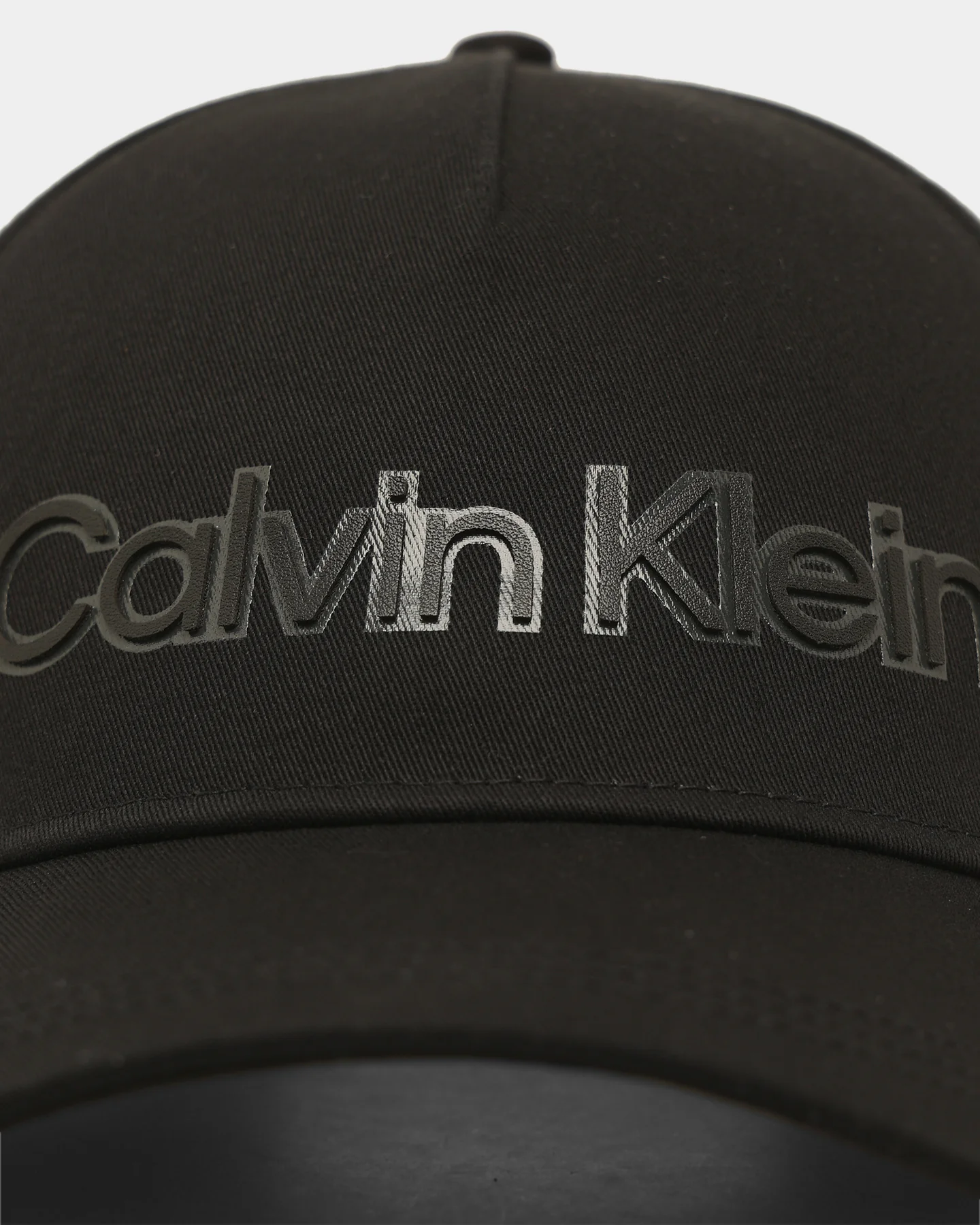 Calvin Klein Leather Lettering Baseball Cap Ck Black - Image 5