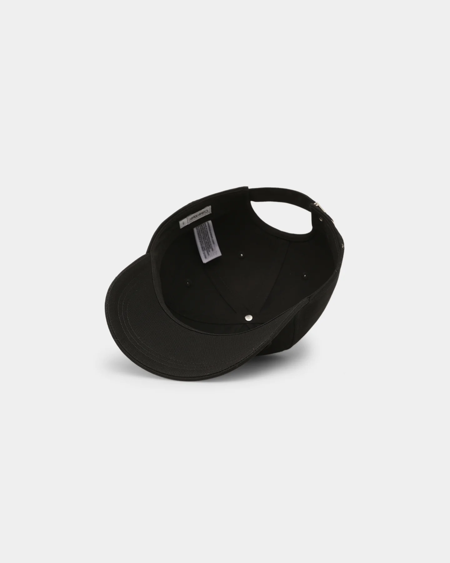 Calvin Klein Leather Lettering Baseball Cap Ck Black - Image 6
