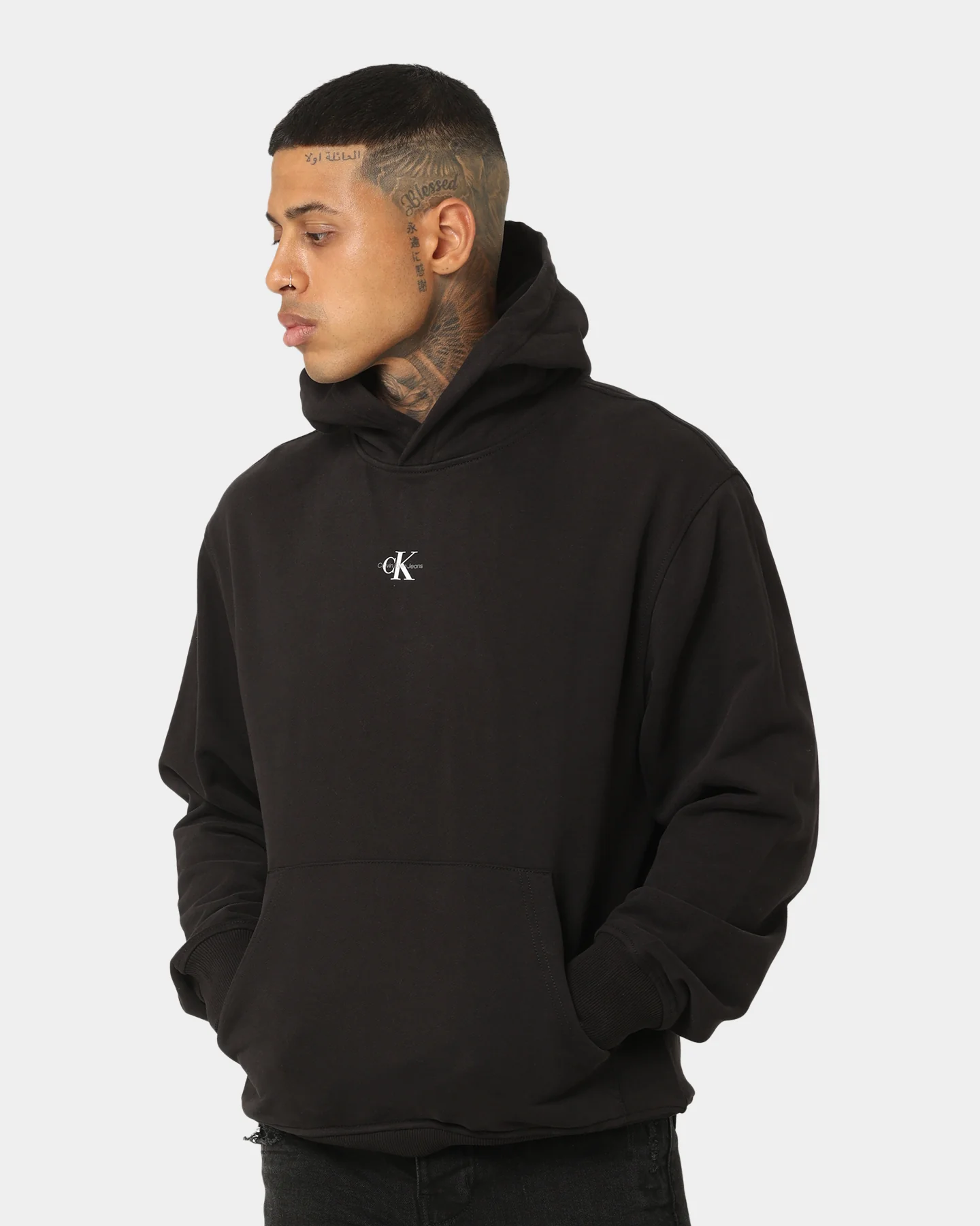 Calvin Klein Micro Monologo Hoodie Ck Black - Image 6