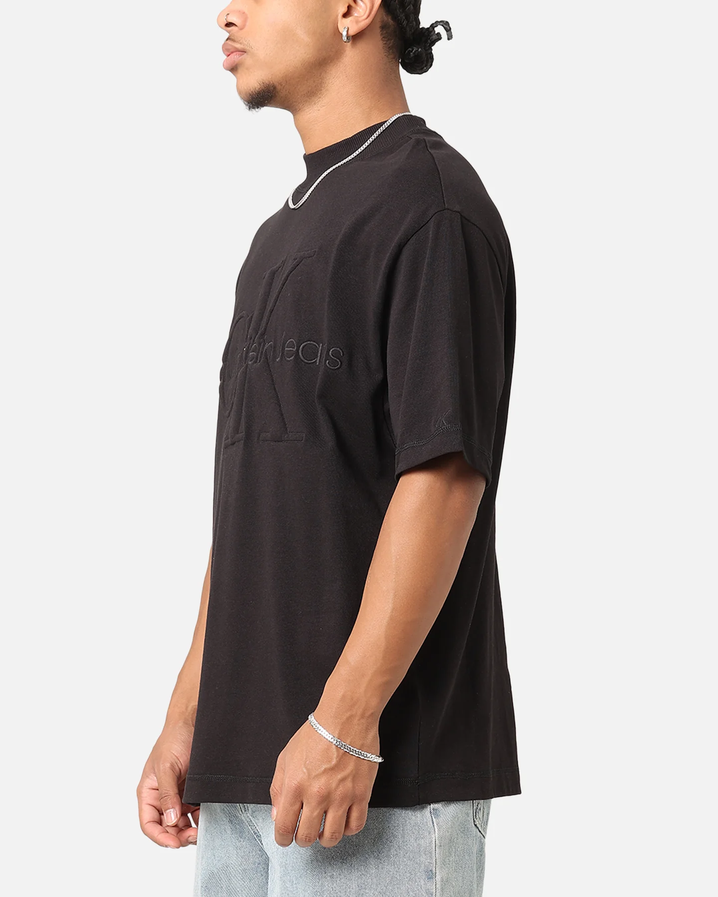 Calvin Klein Premium Monologo T-Shirt Black - Image 5