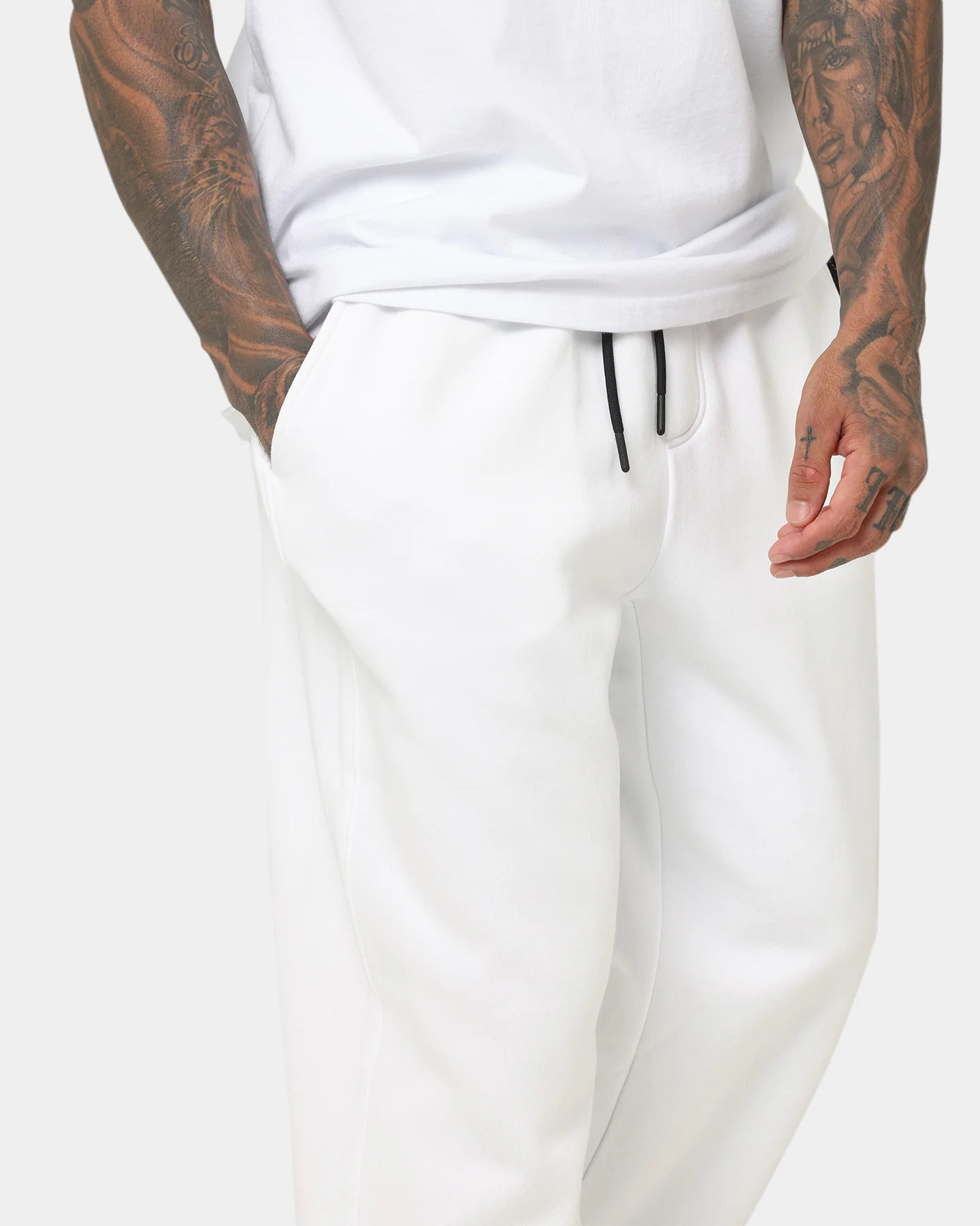 Calvin Klein Stacked Colourblock HWK Pants Bright White/Ck Black - Image 3