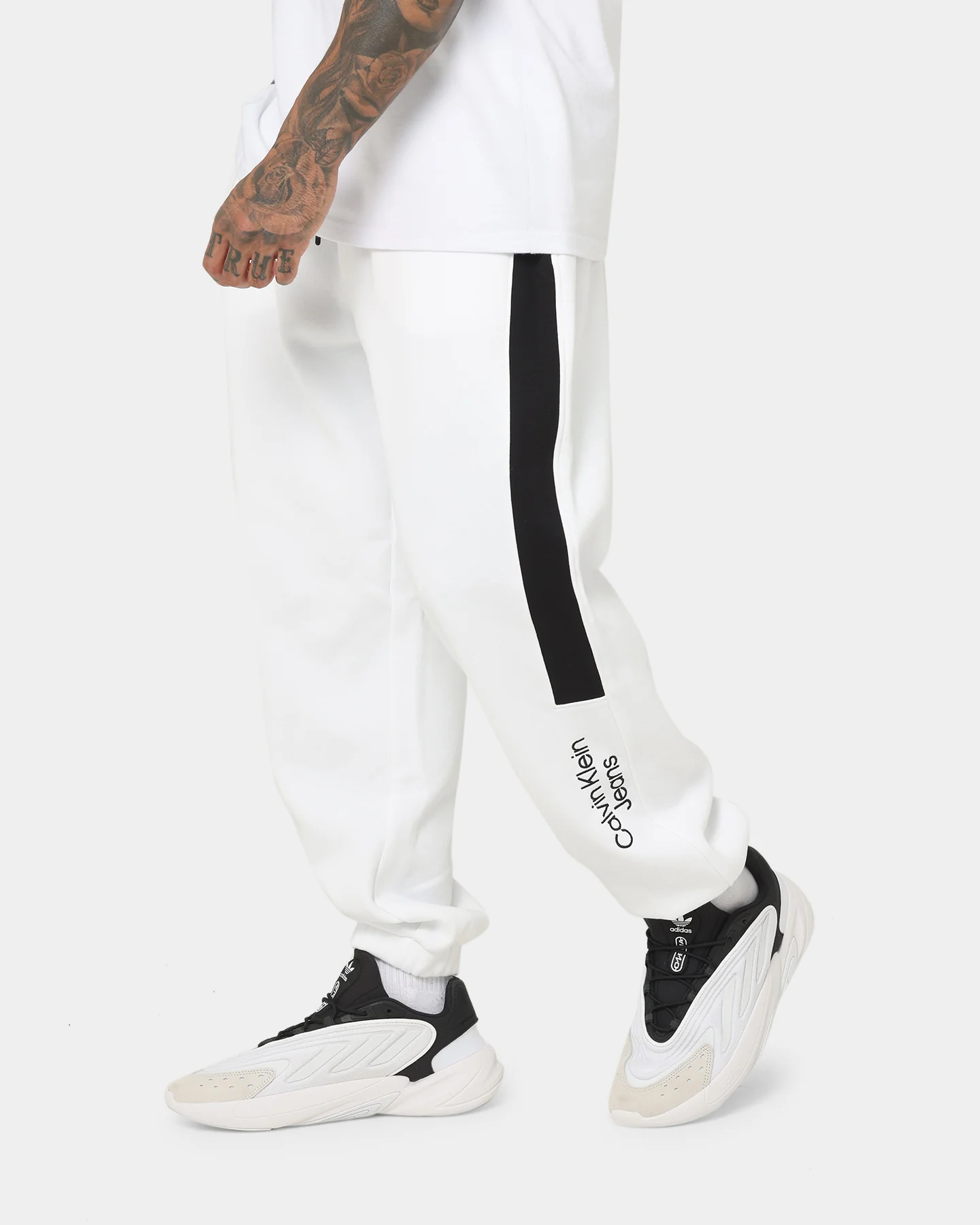 Calvin Klein Stacked Colourblock HWK Pants Bright White/Ck Black - Image 6
