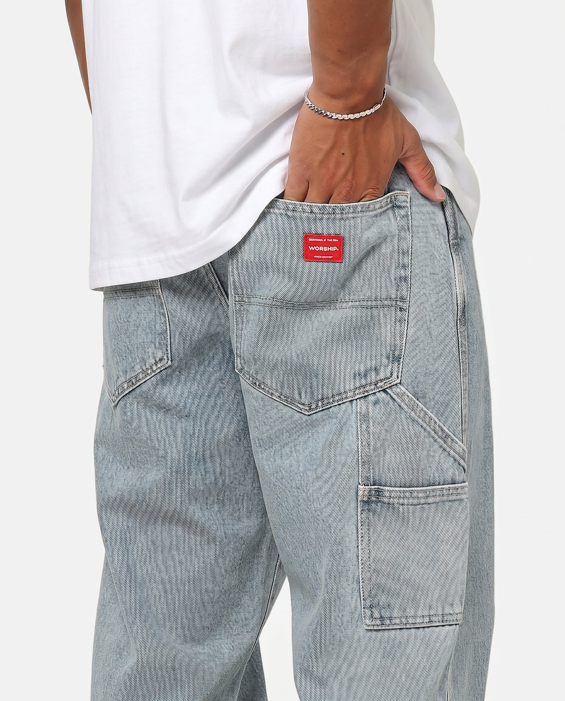 Worship Carpenter Jeans Workship Worn Blue - Image 2