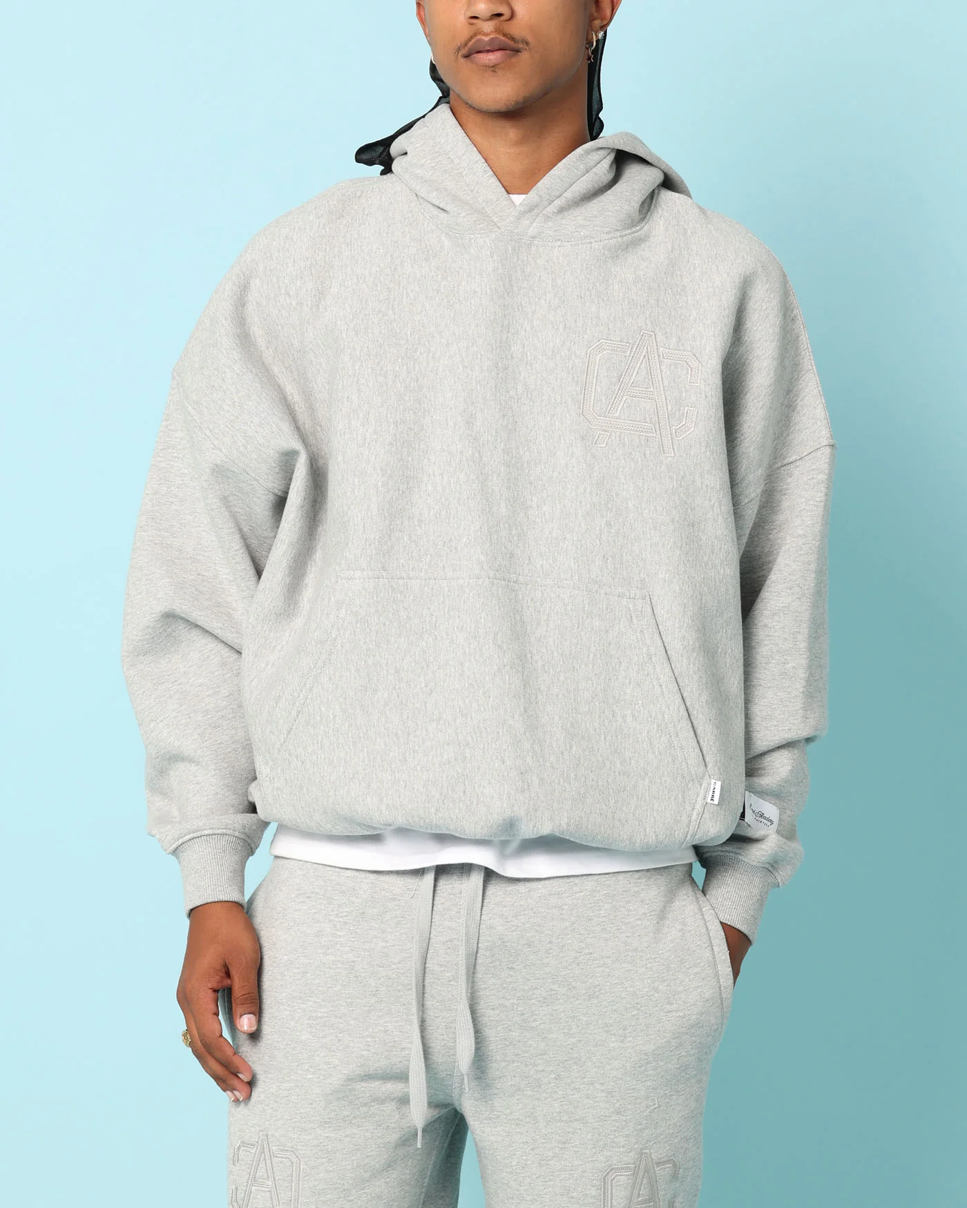 Carré Academy Oversized Hoodie Grey Marle - Image 2
