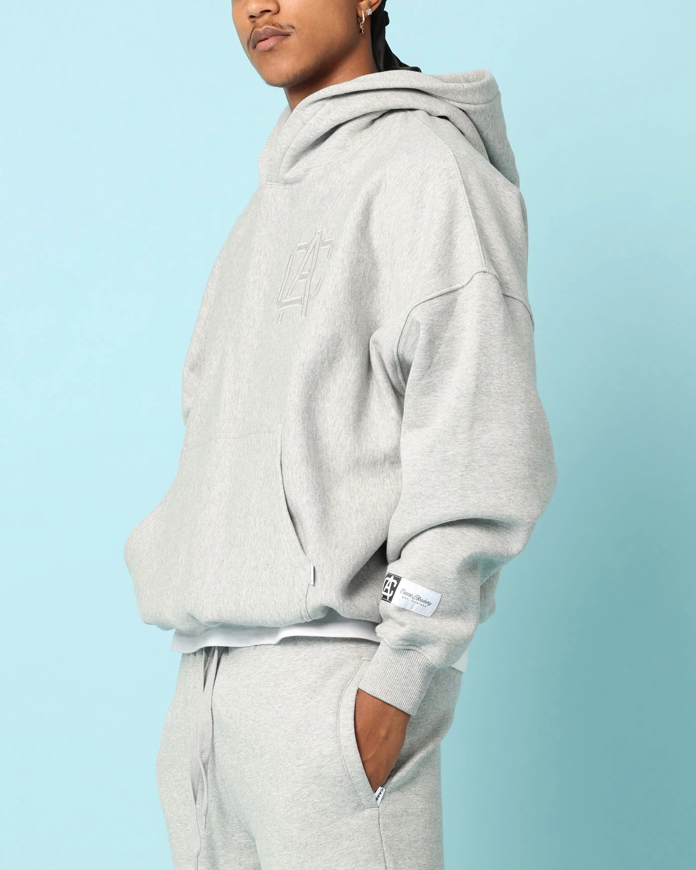 Carré Academy Oversized Hoodie Grey Marle - Image 4