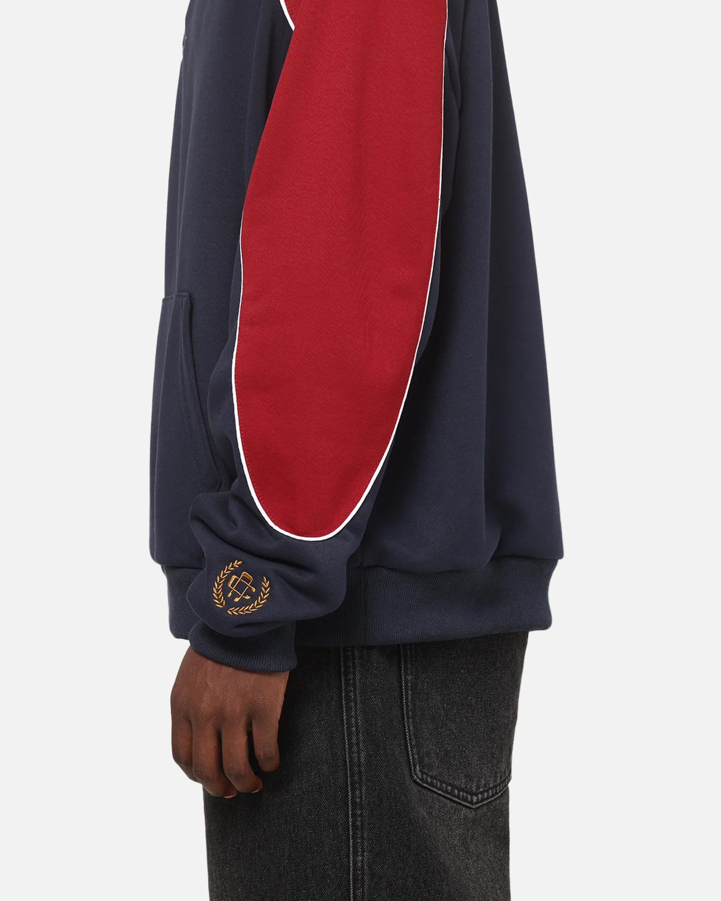 Carre Assembly League 1/4 Zip Crewneck Navy/Red - Image 6