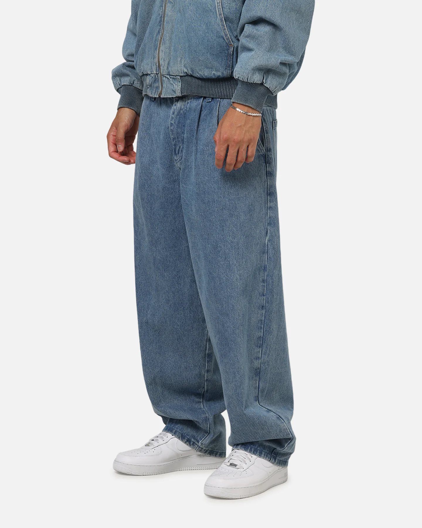 Carre Astor Pleated Jeans Mid Blue - Image 5