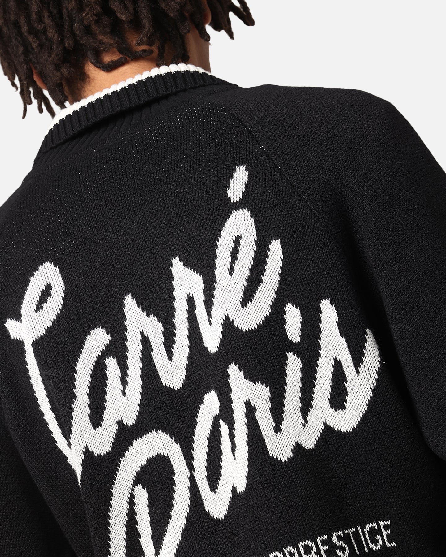 Carre Athletic Knit Jacket Black - Image 8
