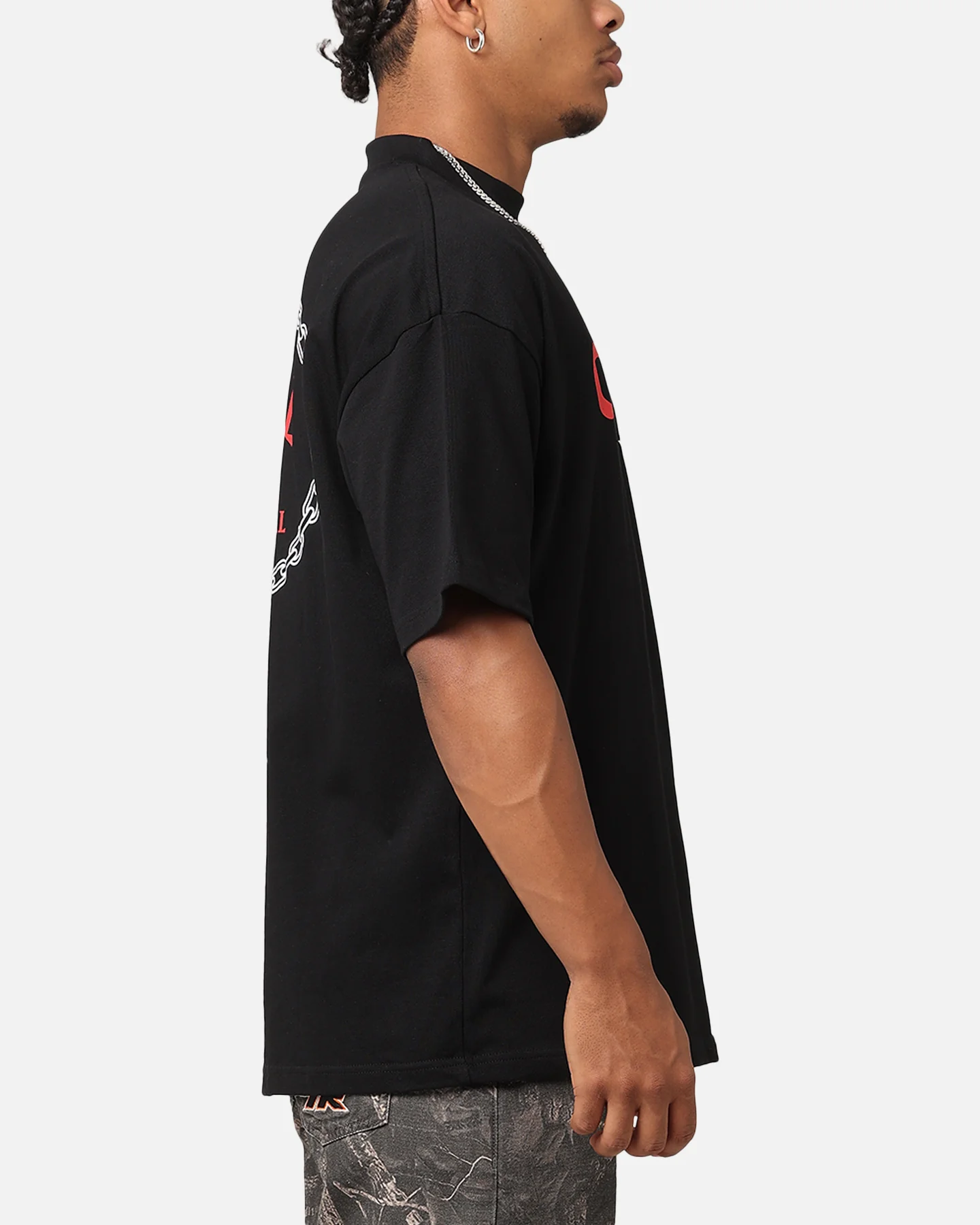Carre Athletic Prestige Mock Neck T-Shirt Black - Image 5