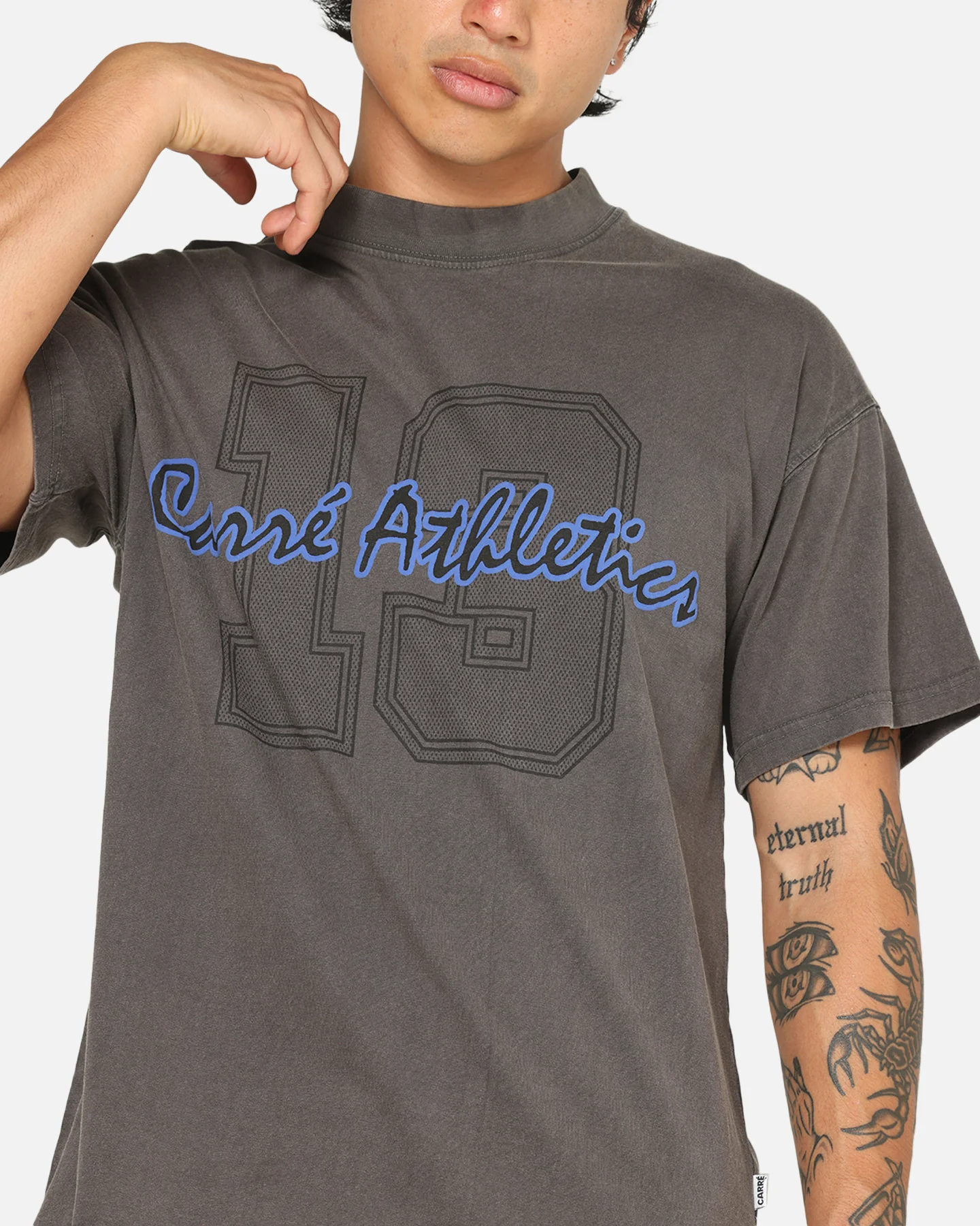 Carre Athletics T-Shirt Vintage Charcoal - Image 6
