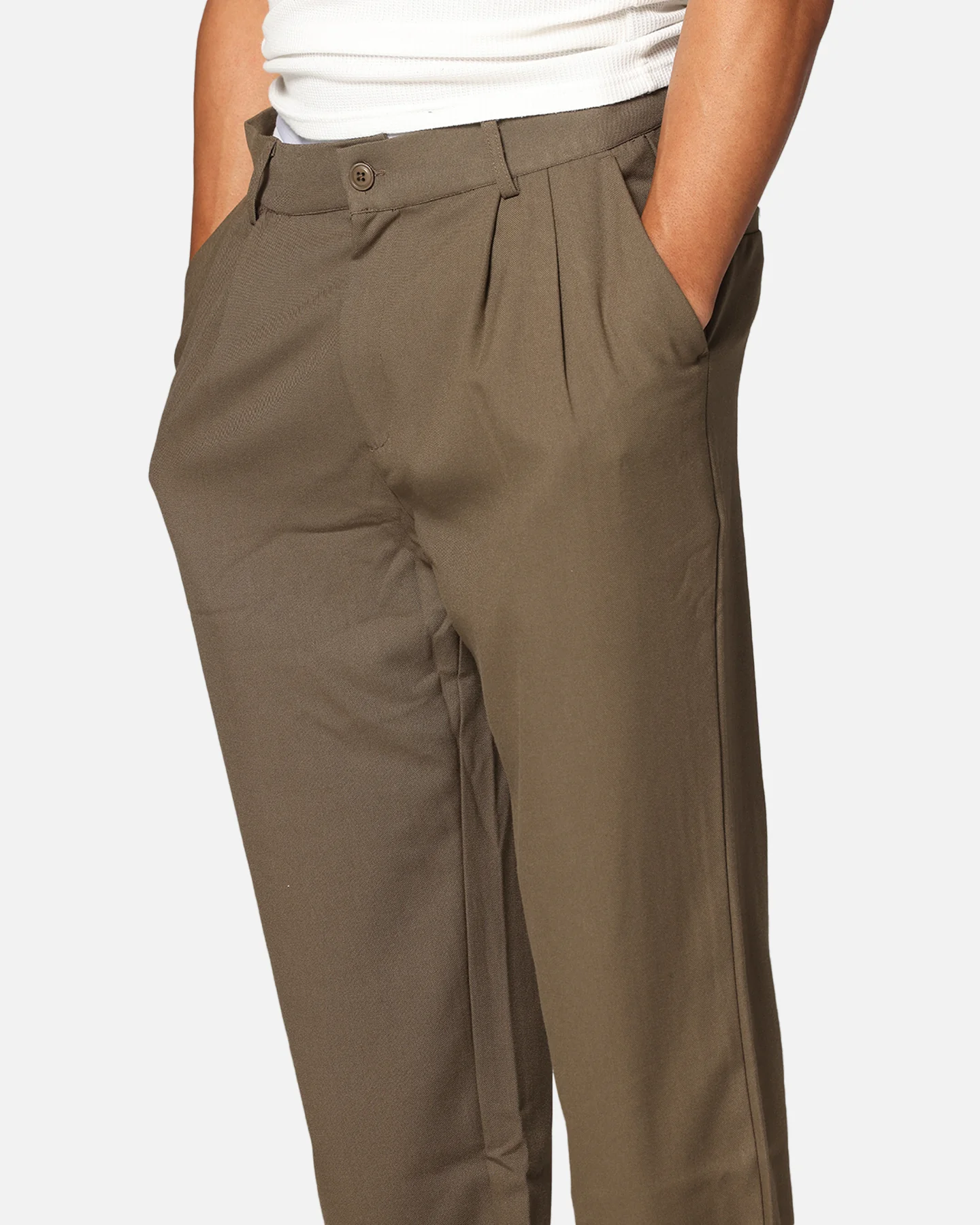 Carre Atlas Wide Leg Pants Khaki - Image 3