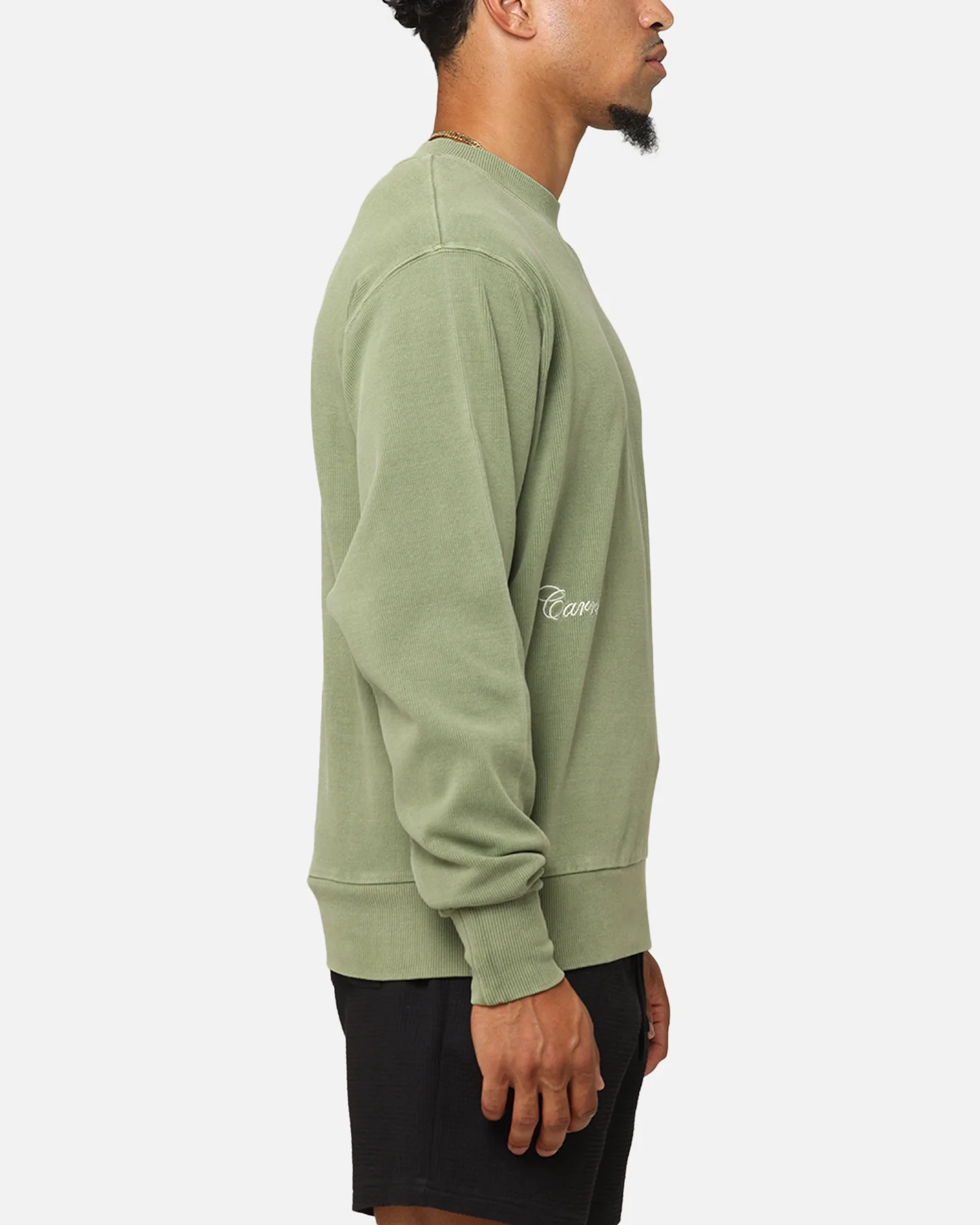 Carre Avenue Ribbed Crewneck Olive - Image 4