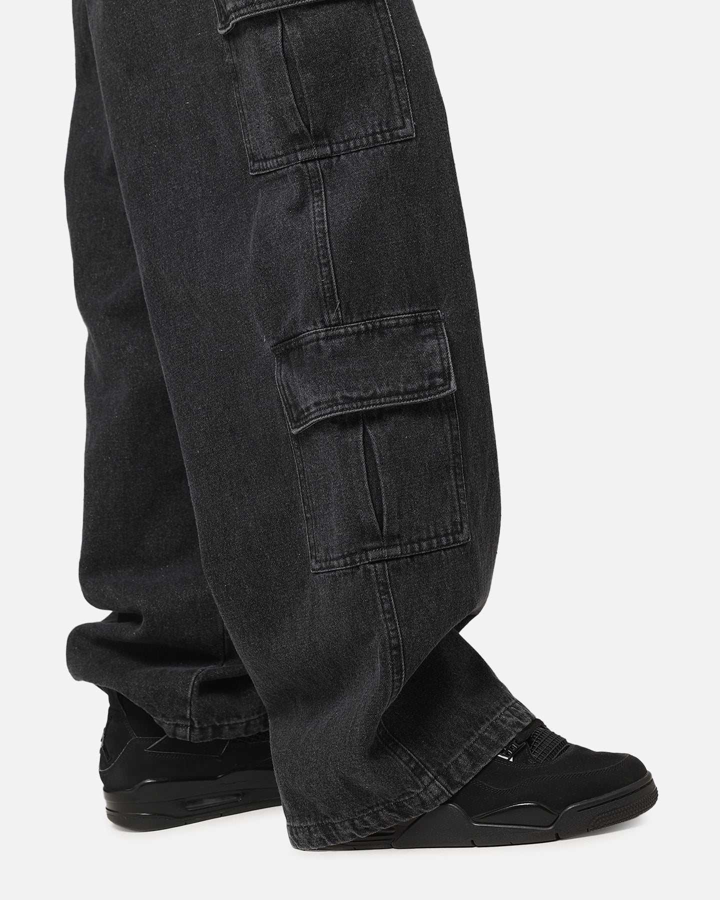 Carre Baggy Cargo Jeans Black Denim - Image 4