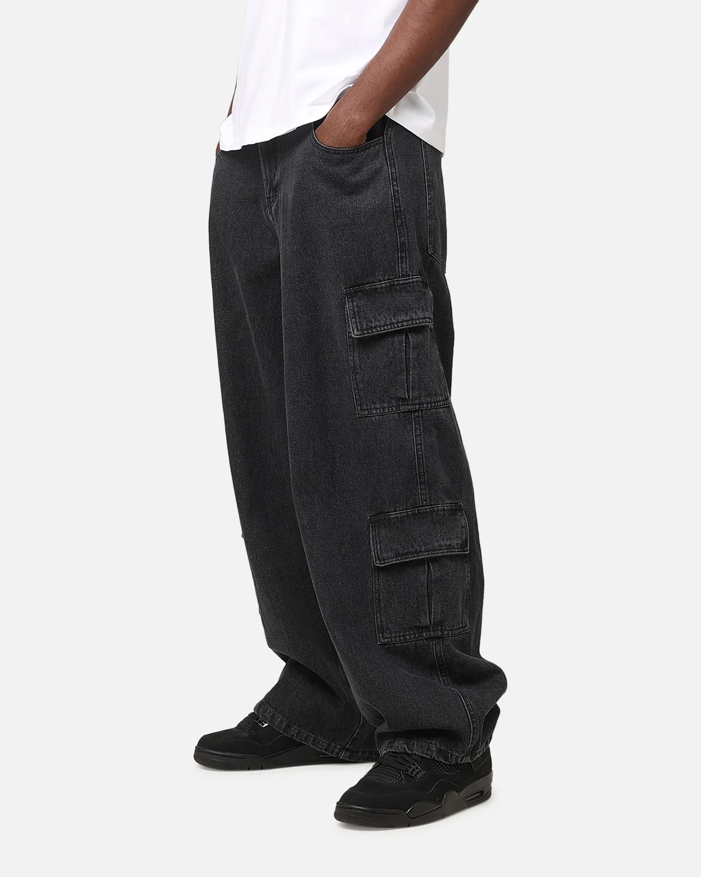 Carre Baggy Cargo Jeans Black Denim - Image 6