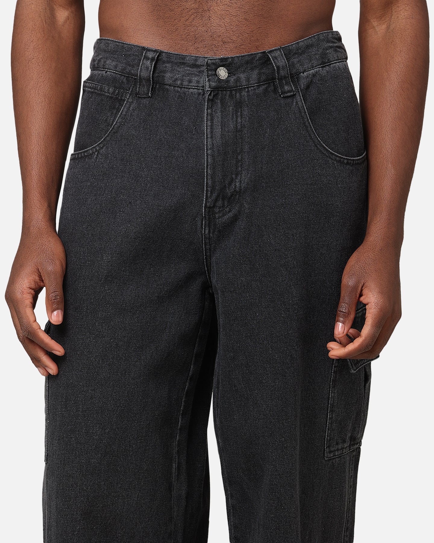 Carre Baggy Cargo Jeans Black Denim - Image 7