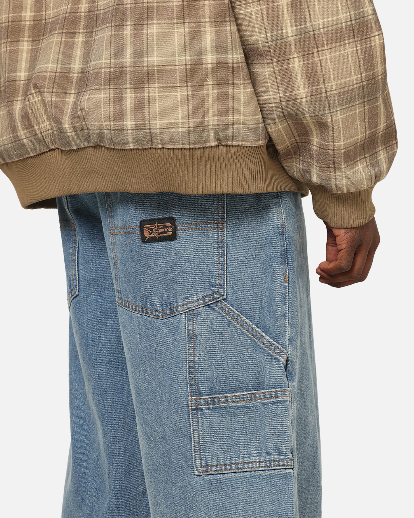 Carre Baggy Carpenter Jeans Mid Blue Denim - Image 5