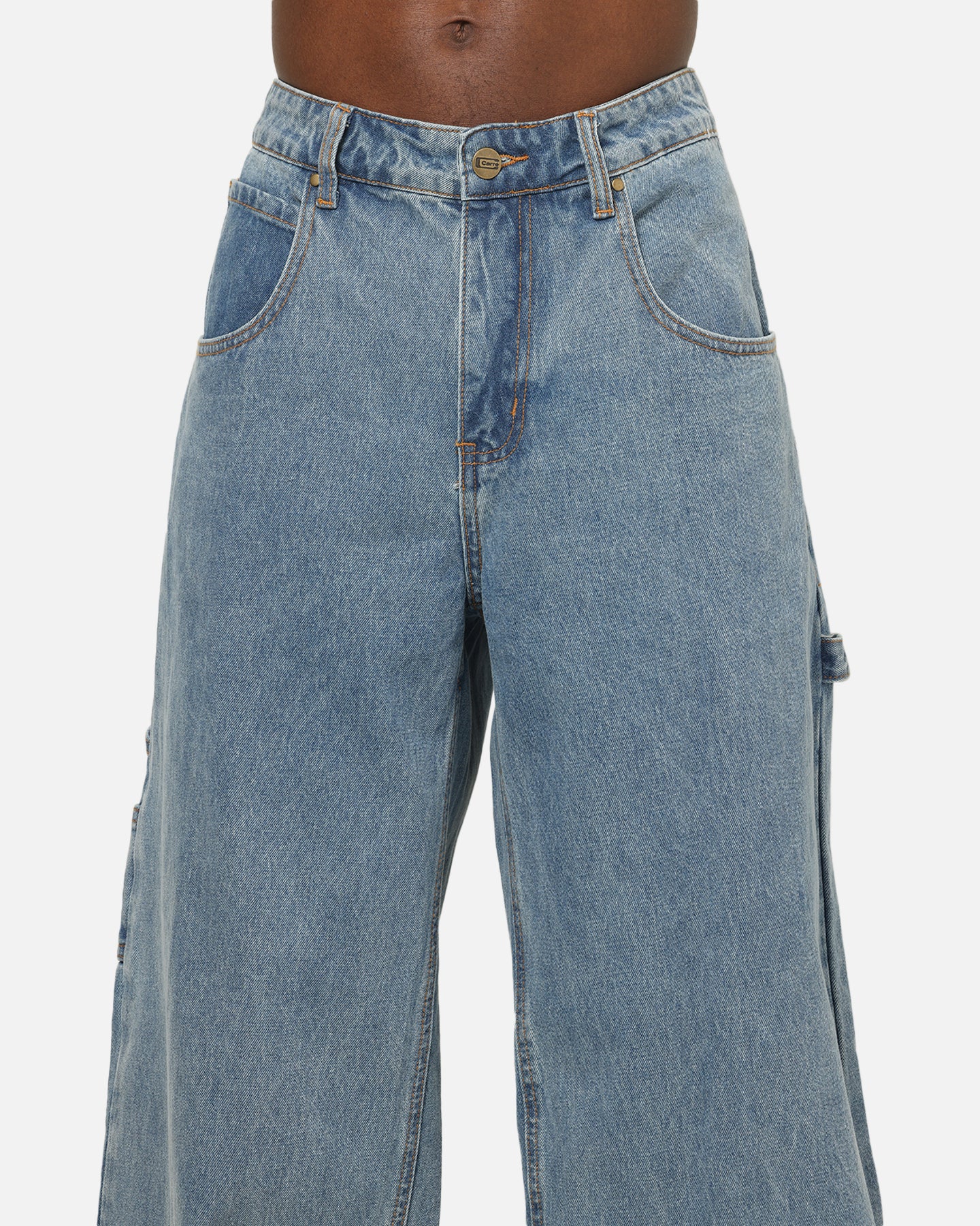 Carre Baggy Carpenter Jeans Mid Blue Denim - Image 7