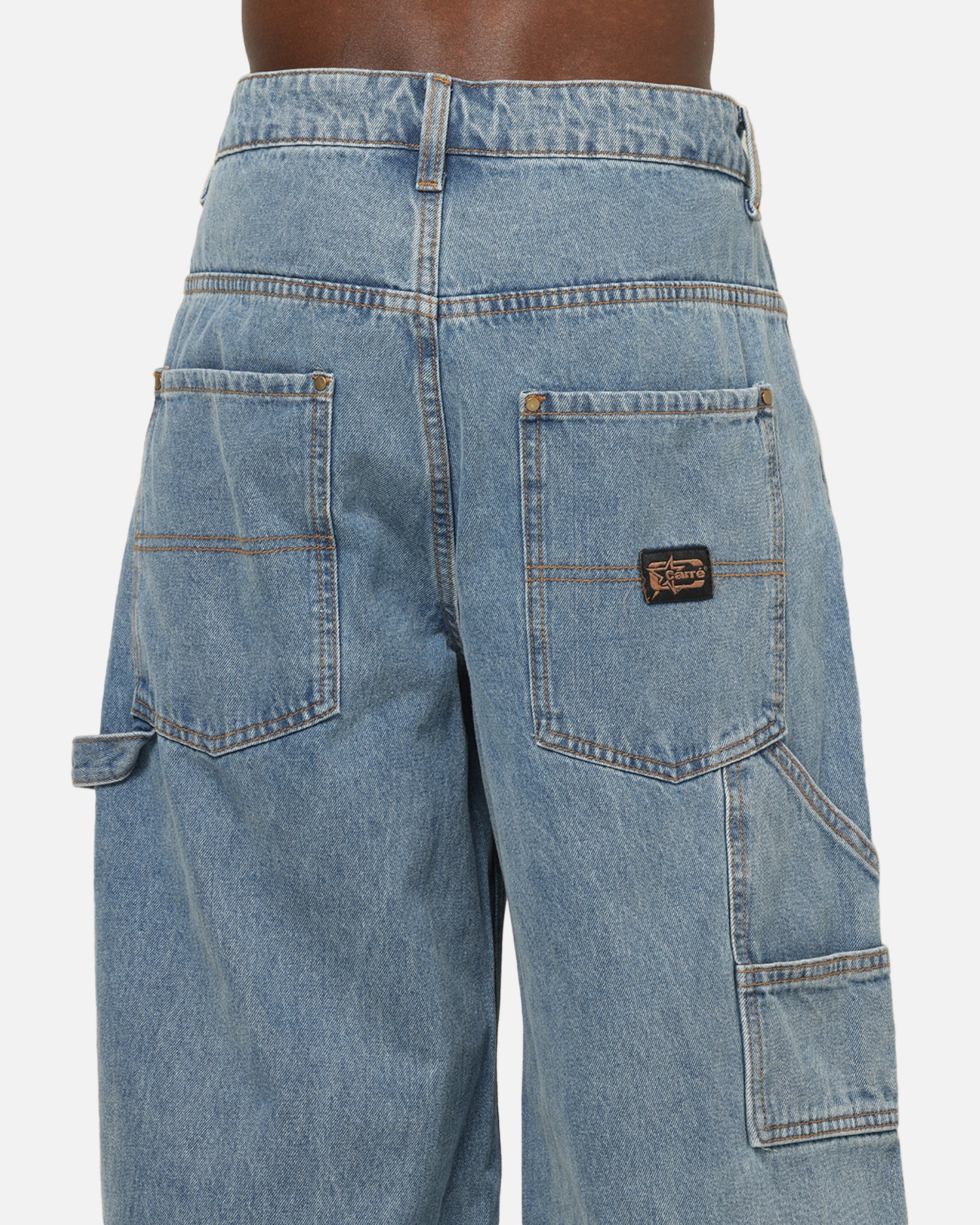 Carre Baggy Carpenter Jeans Mid Blue Denim - Image 8