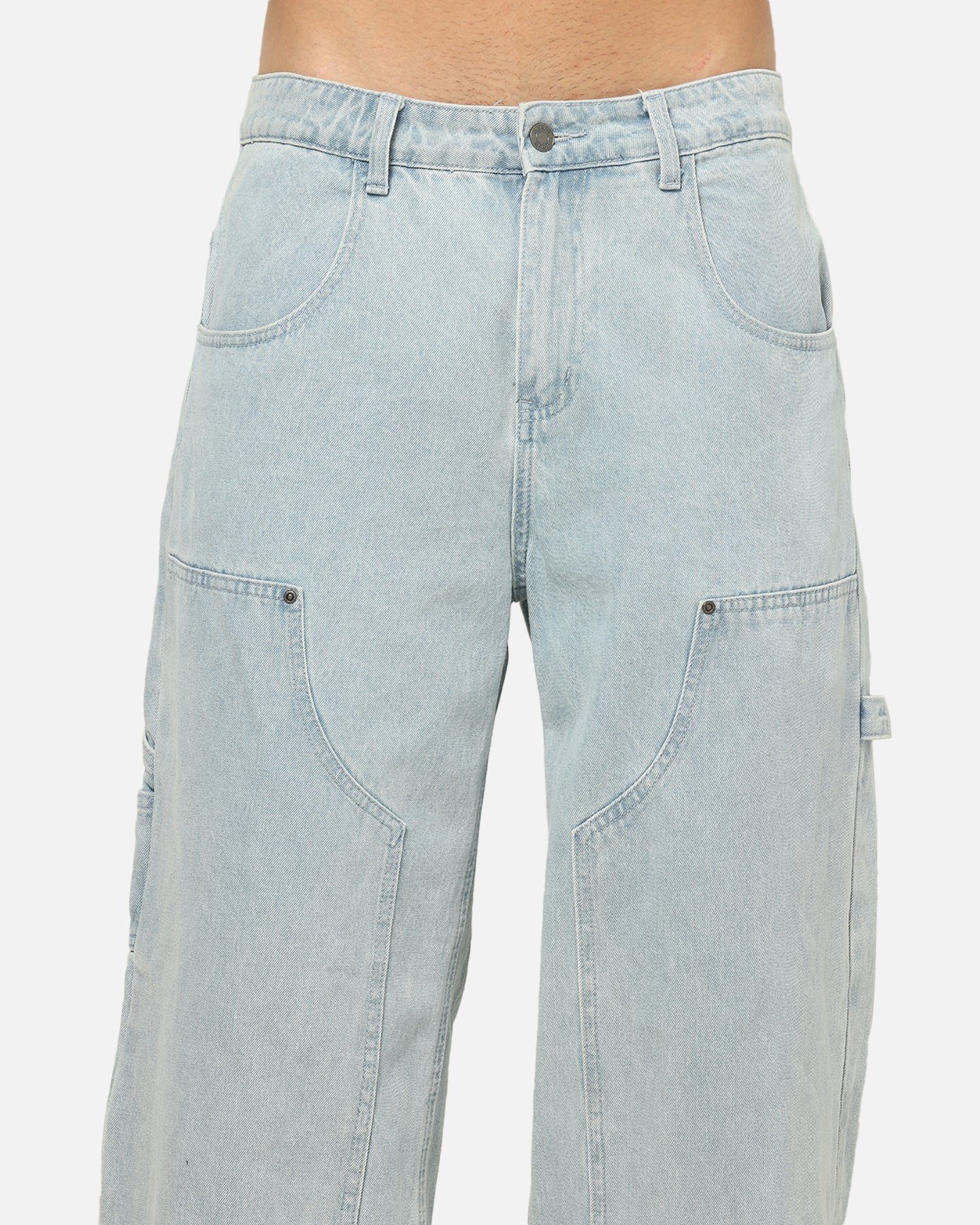 Carre Baggy Work Jeans Light Blue Wash - Image 7