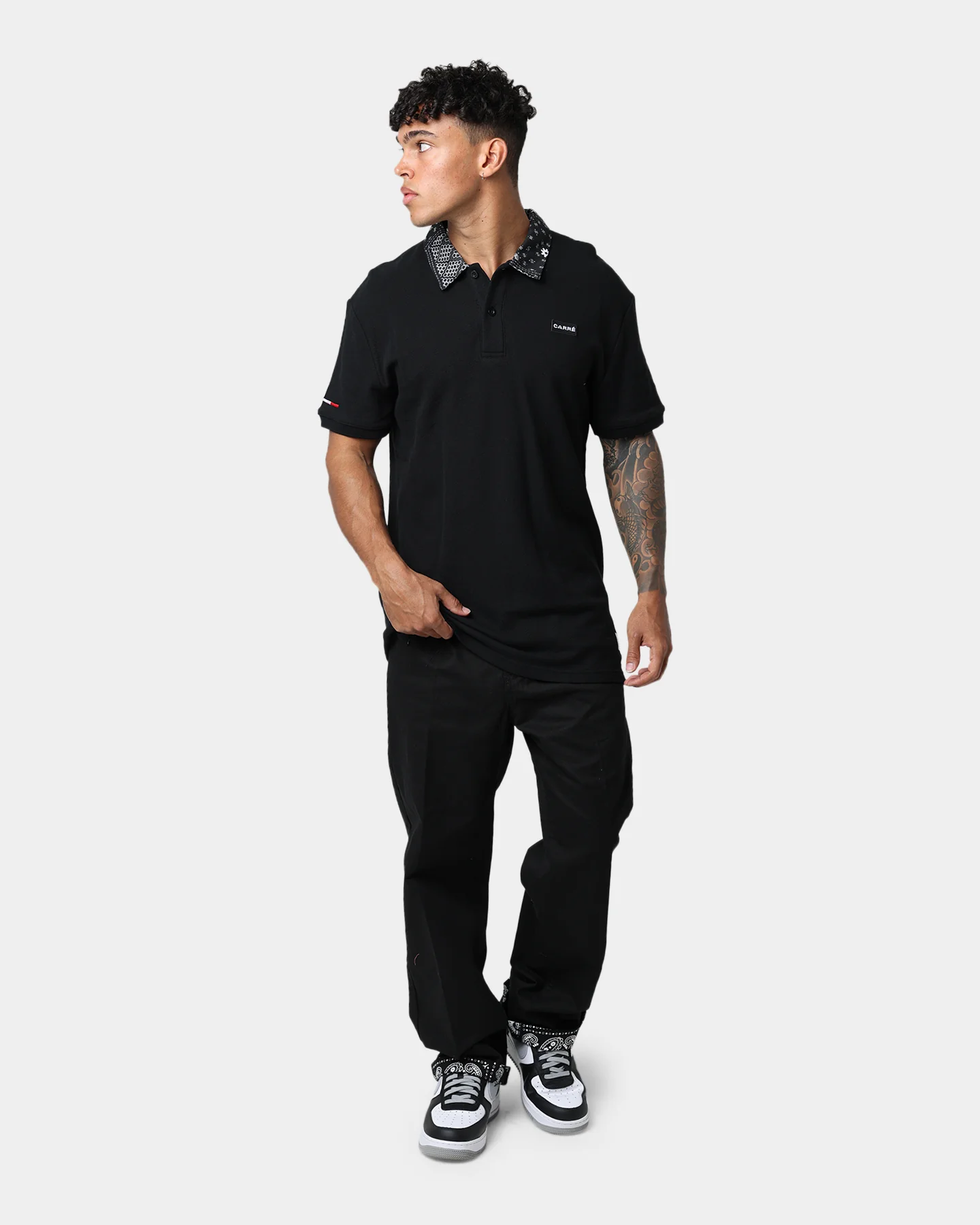 Carre Bandana Ultra Relaxed Chino Pants Black - Image 2