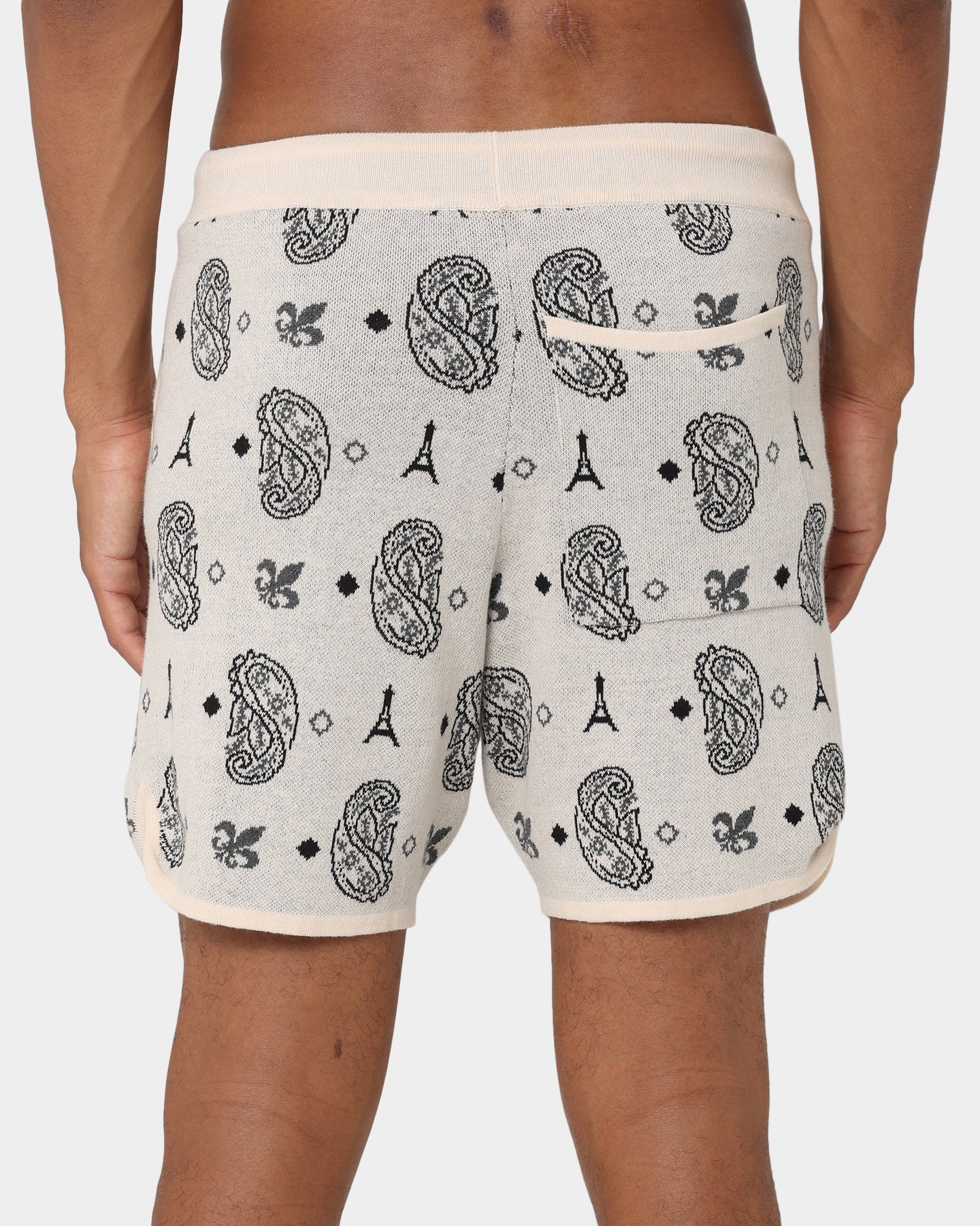 Carre Big Bandana Knitted Shorts Off White - Image 10