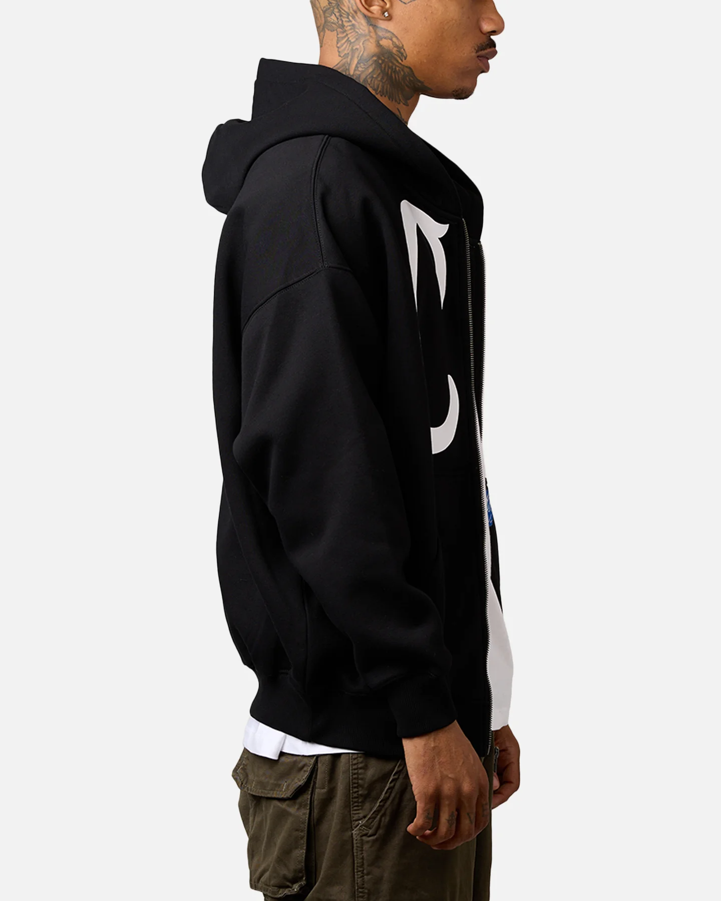 Carre Bigs Full Zip Hoodie Black - Image 4